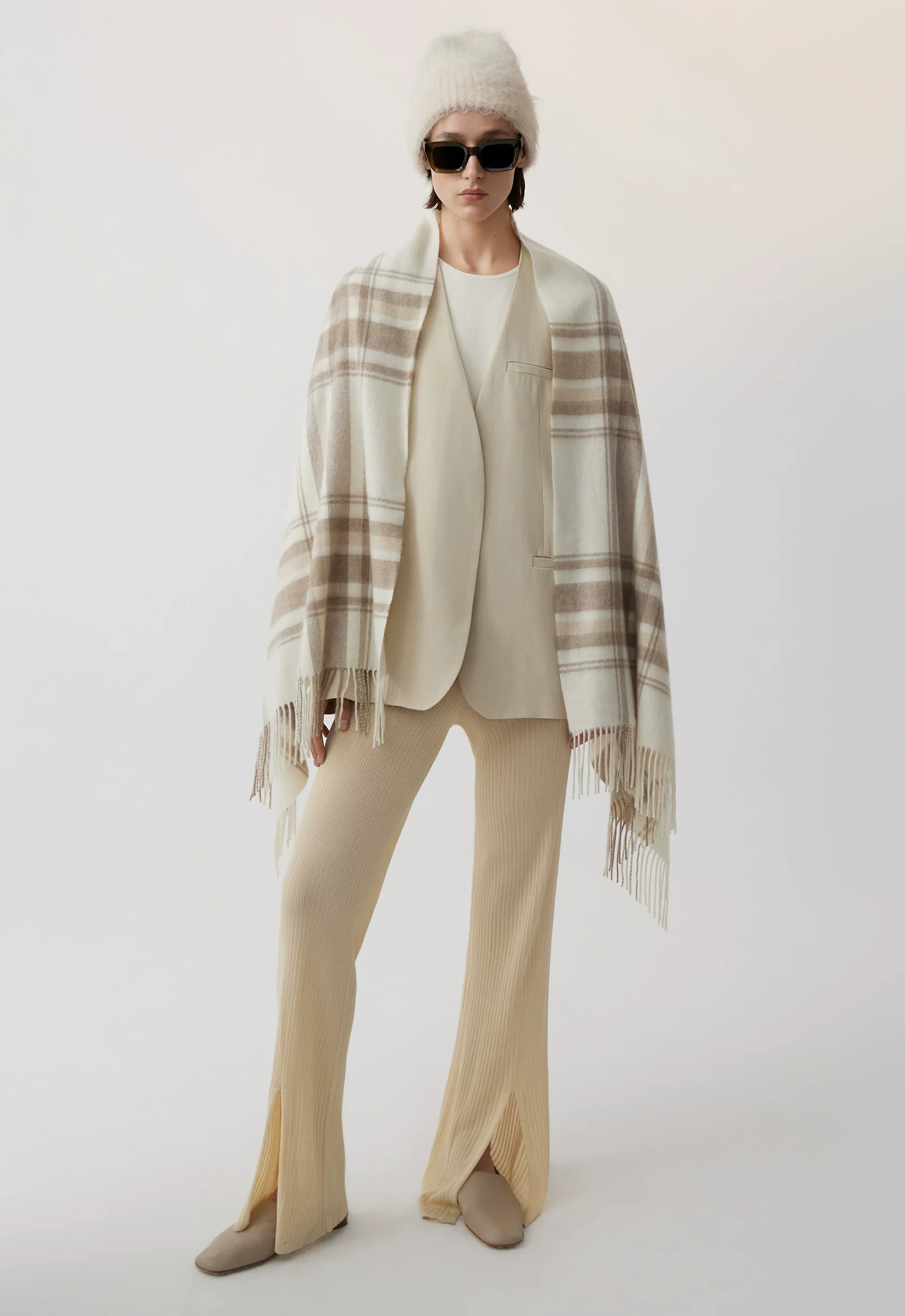 Plaid Fringe Scarf - Image 2