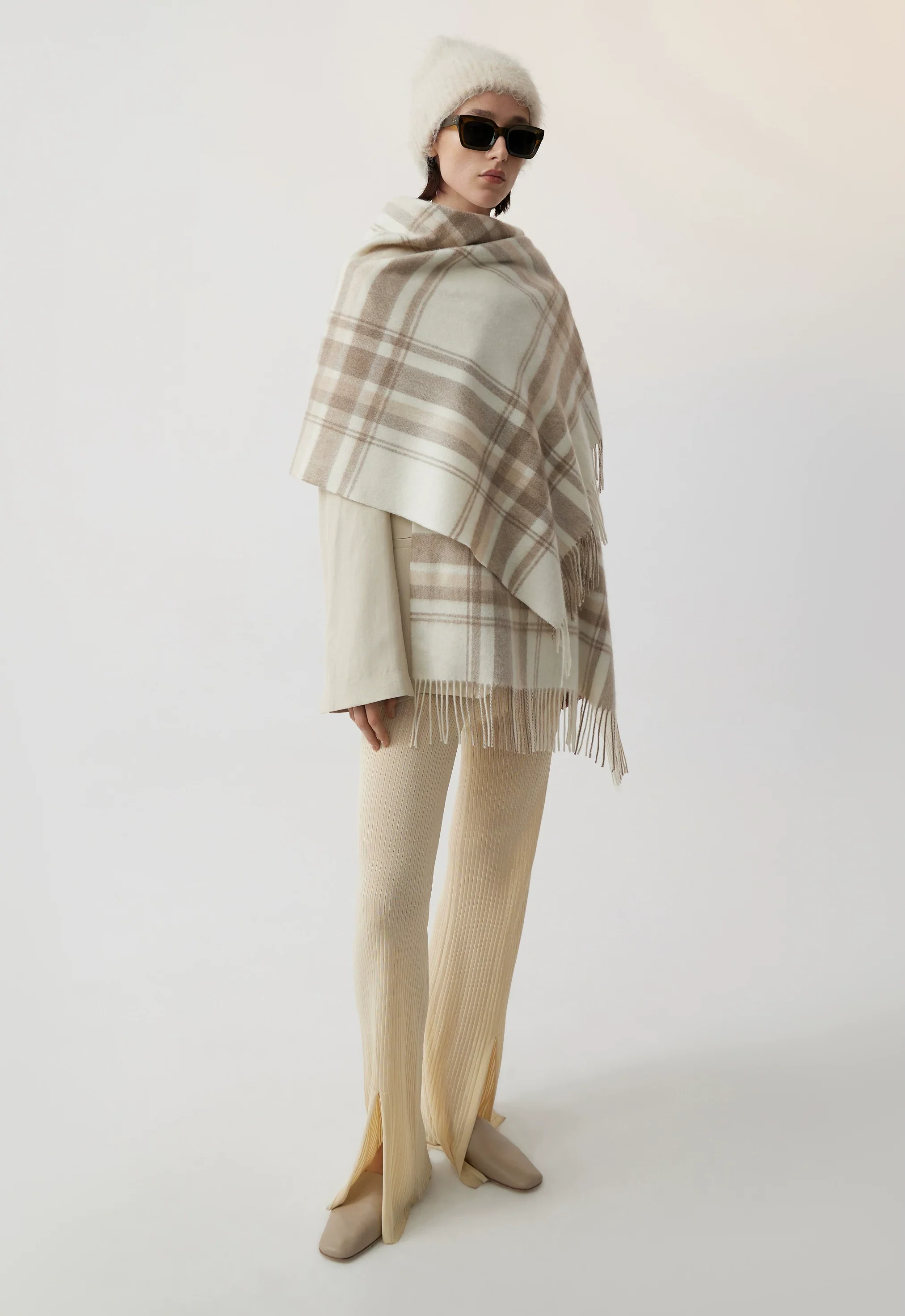 Plaid Fringe Scarf - Image 3