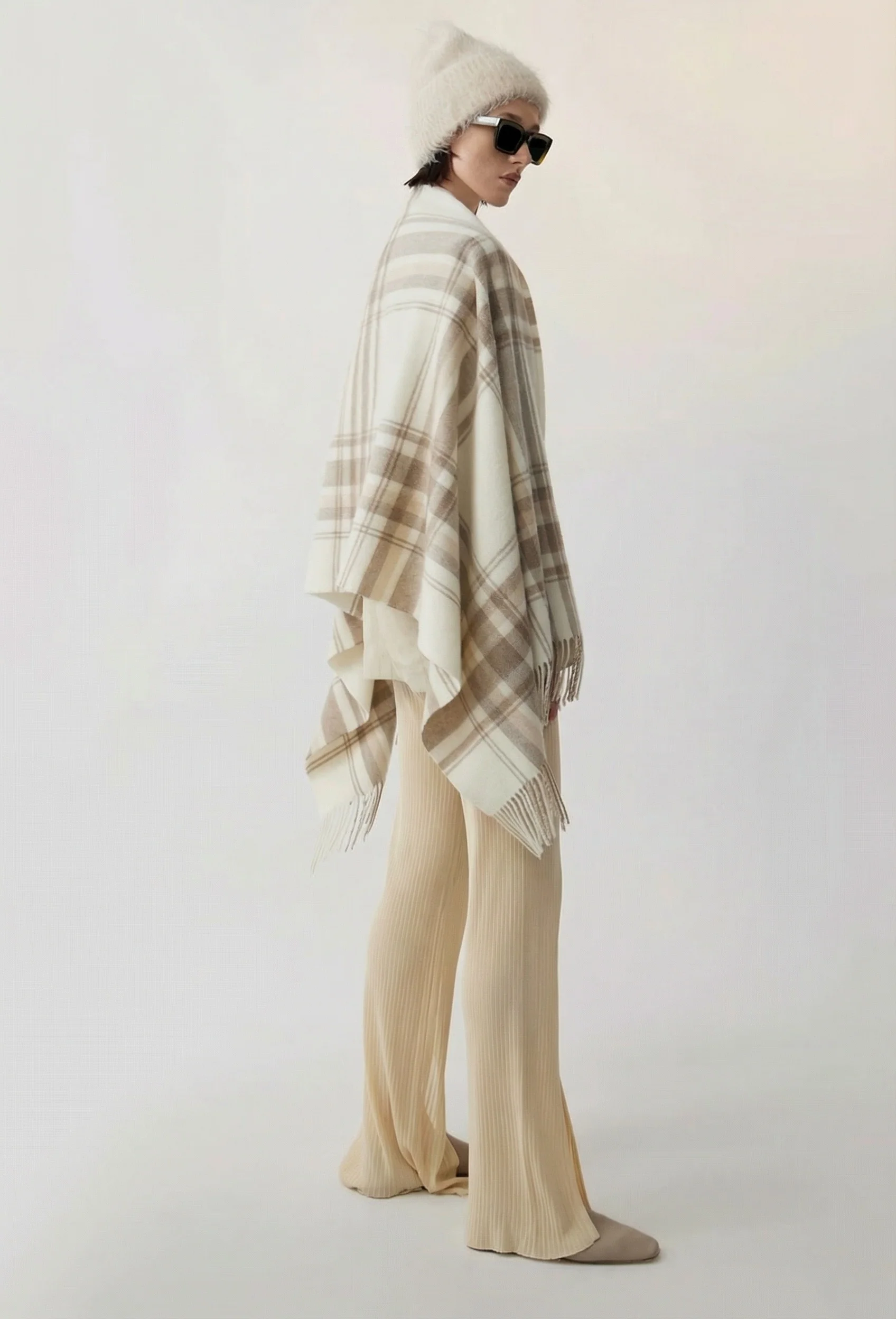 Plaid Fringe Scarf - Image 4