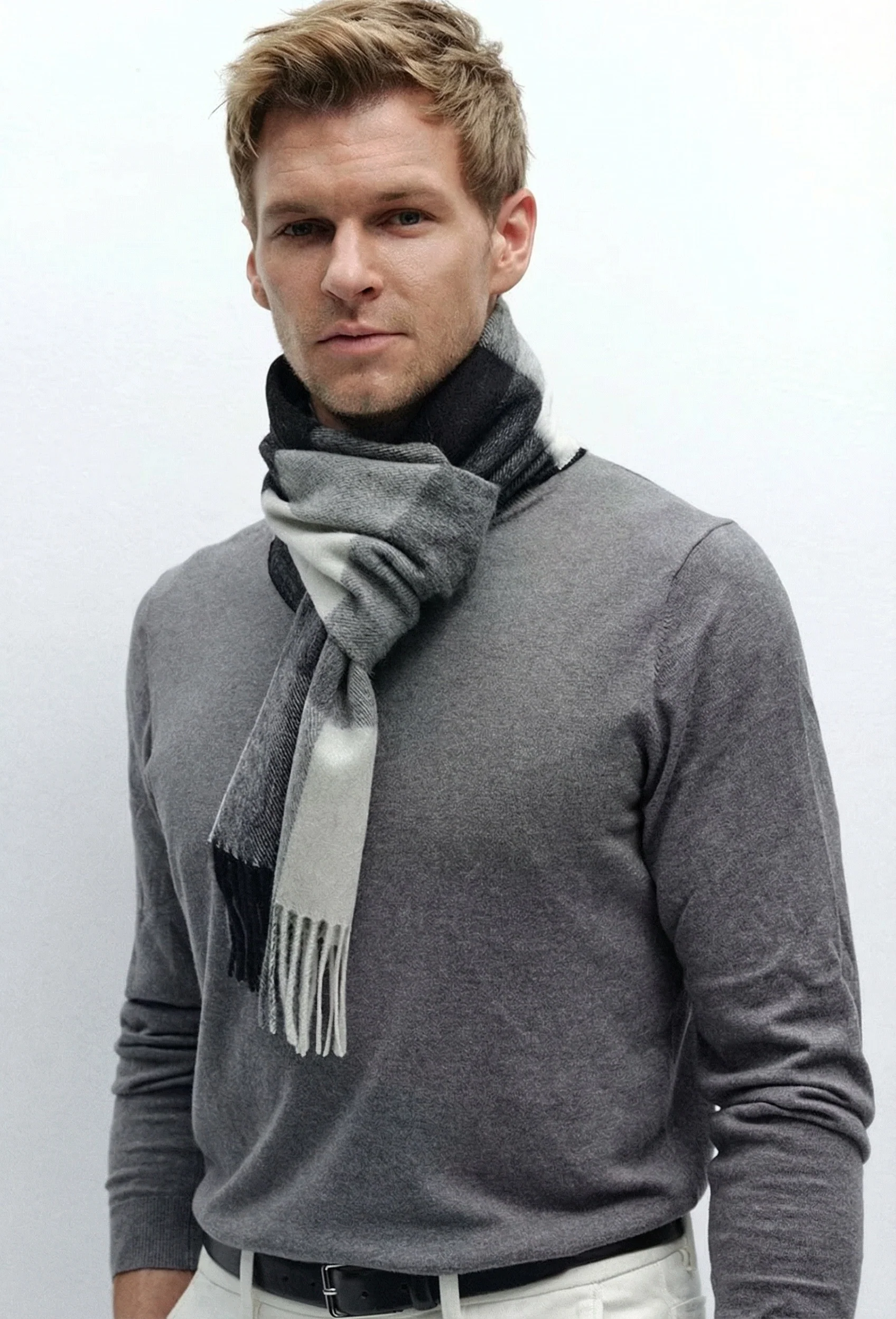 Plaid Fringe Scarf - Image 2