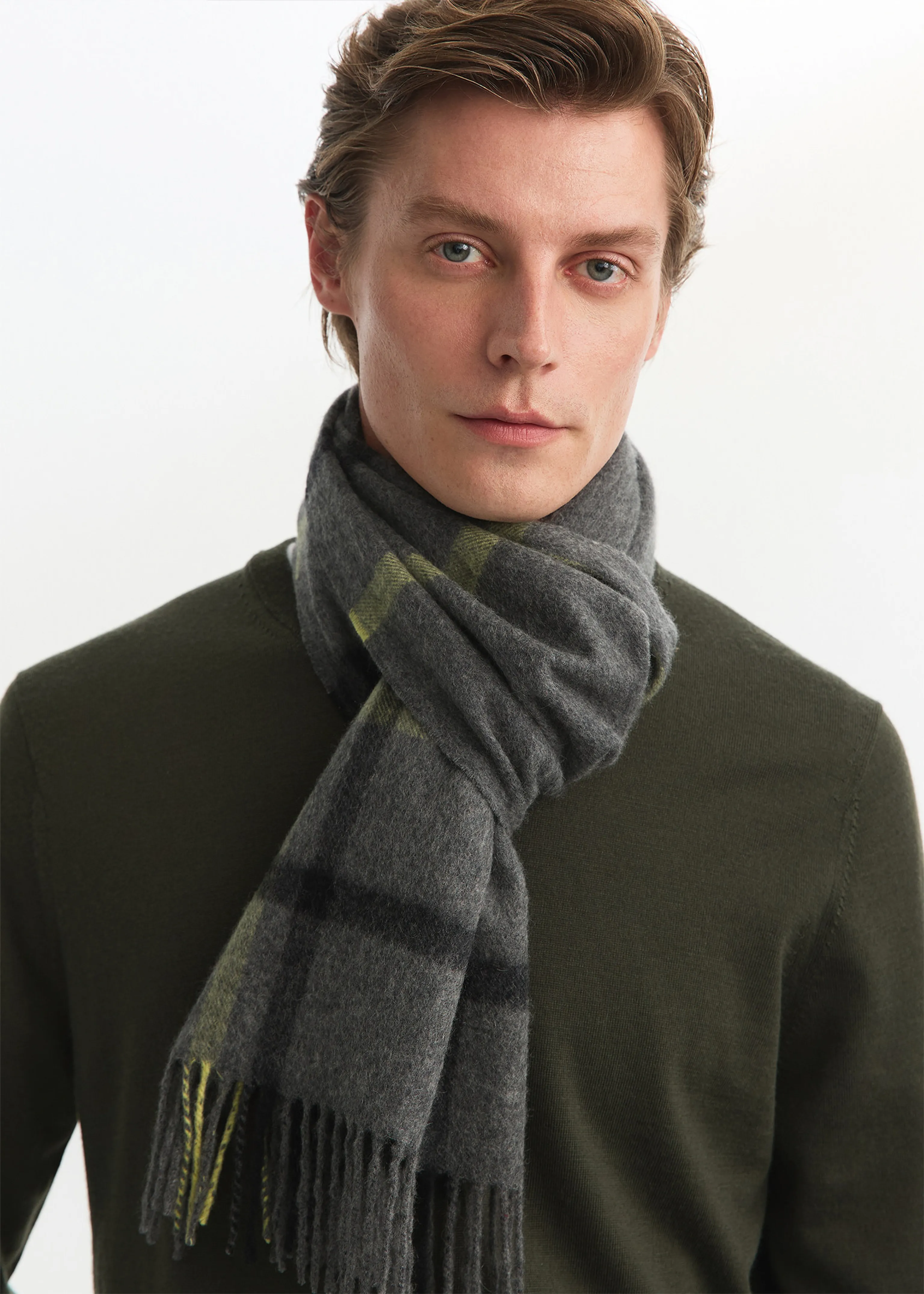 Plaid Fringe Scarf - Image 5