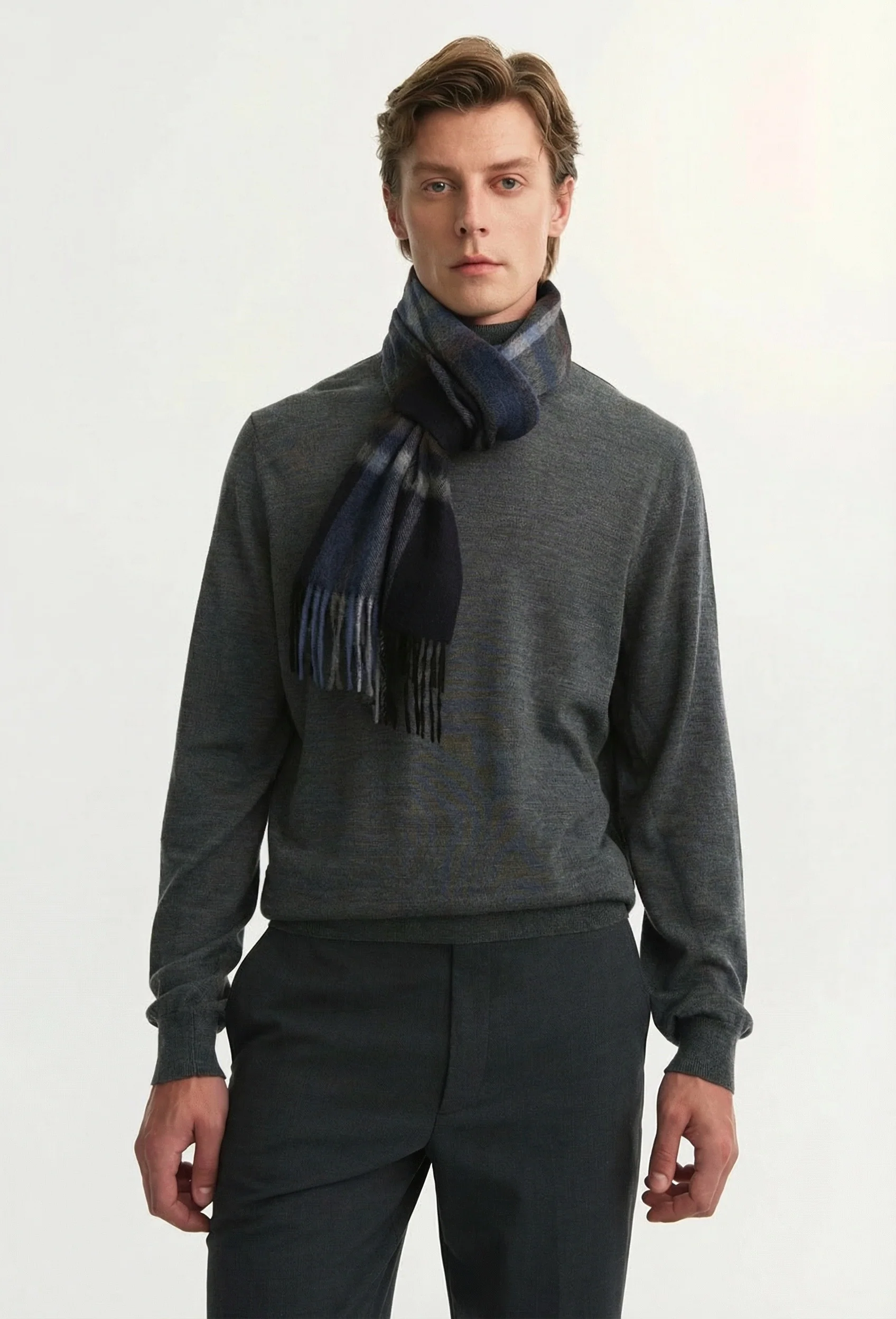 Plaid Fringe Scarf - Image 2
