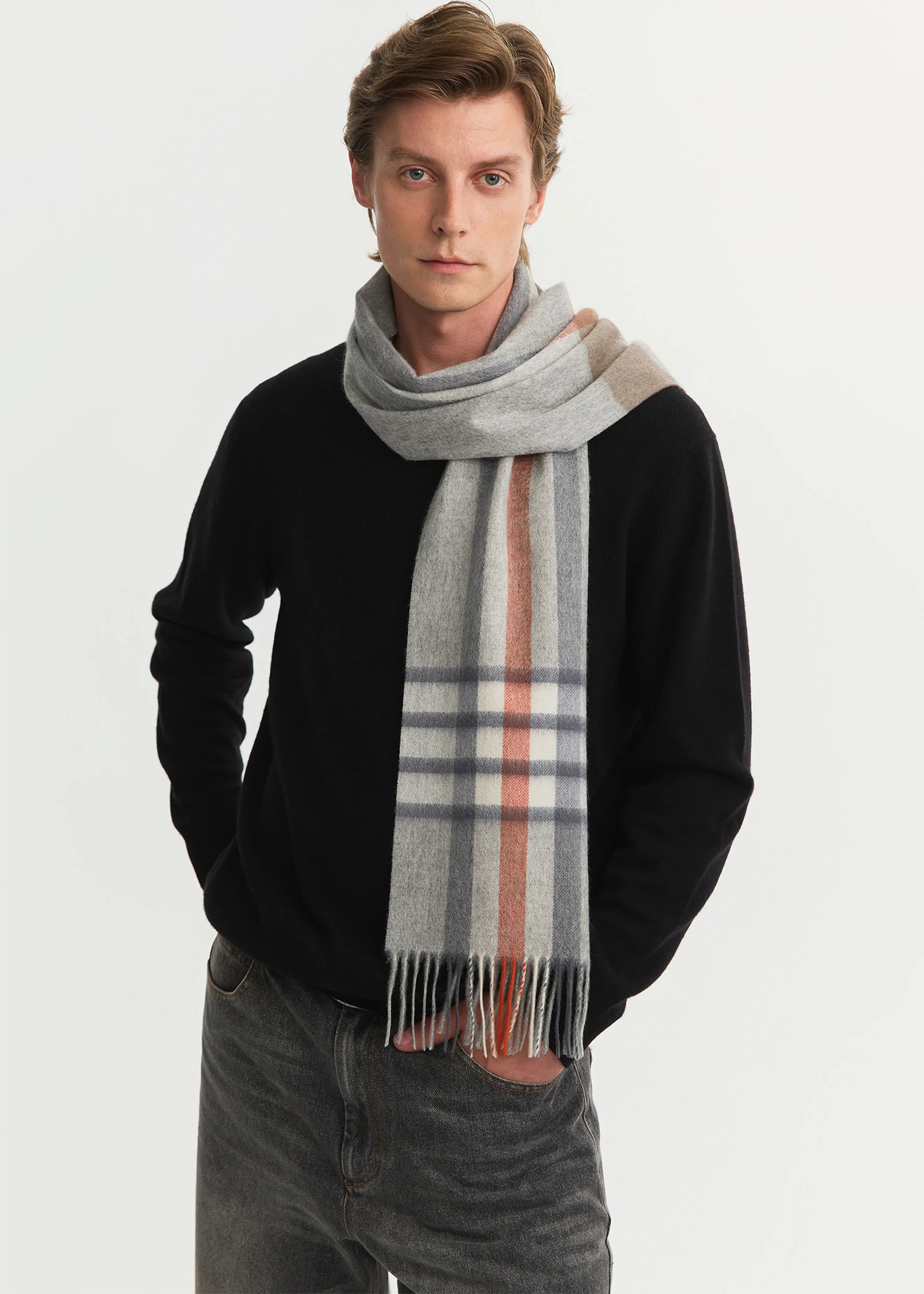 Plaid Fringe Scarf - Image 3