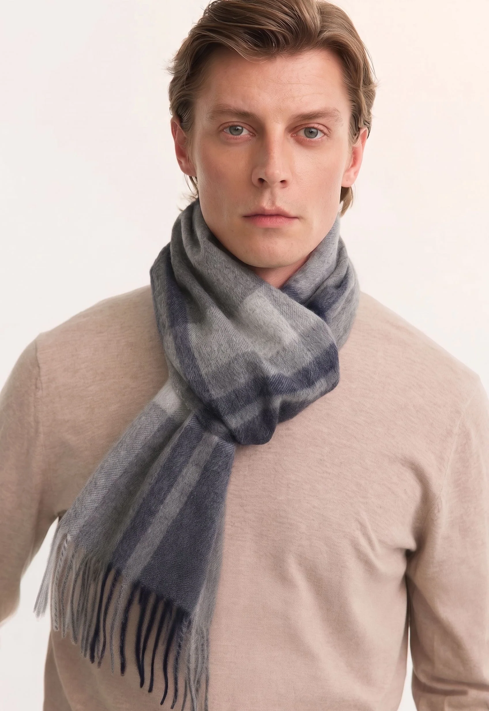 Plaid Fringe Scarf - Image 2