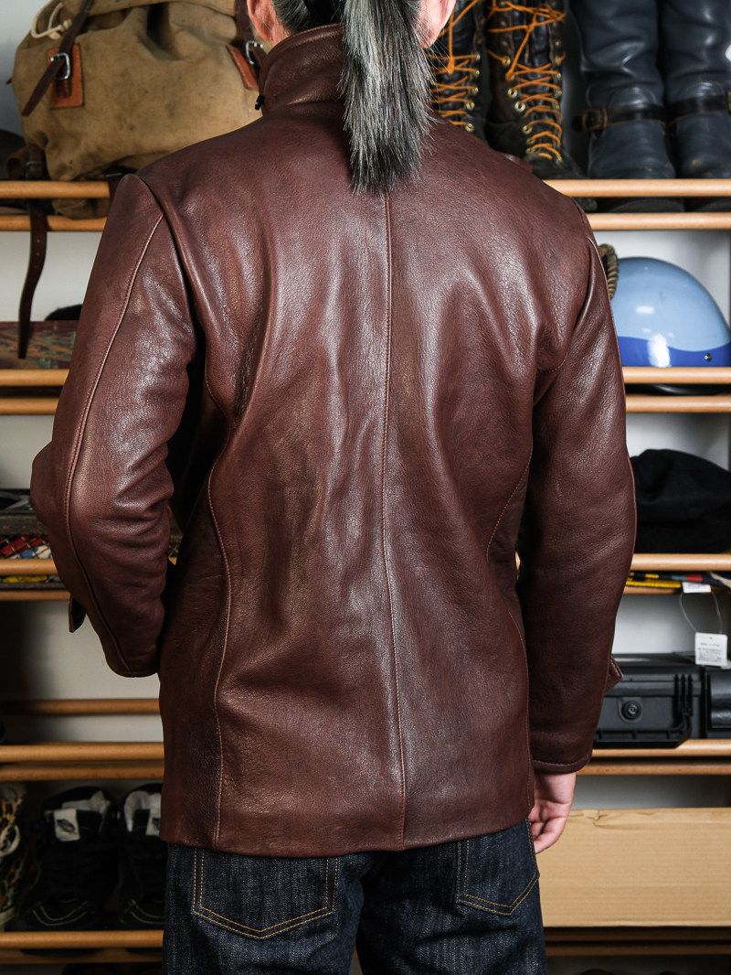 Plaid-Lined Leather Jacket - Image 4