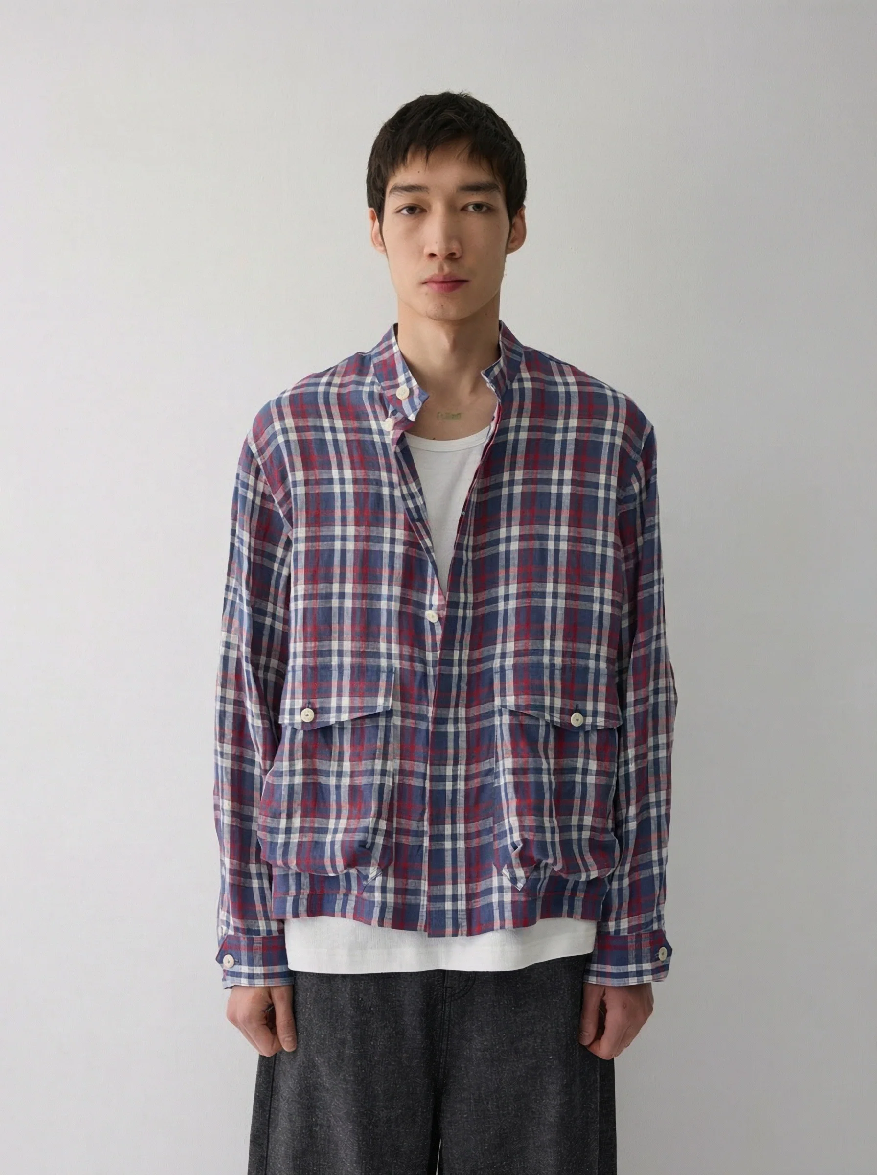 Plaid Linen Overshirt