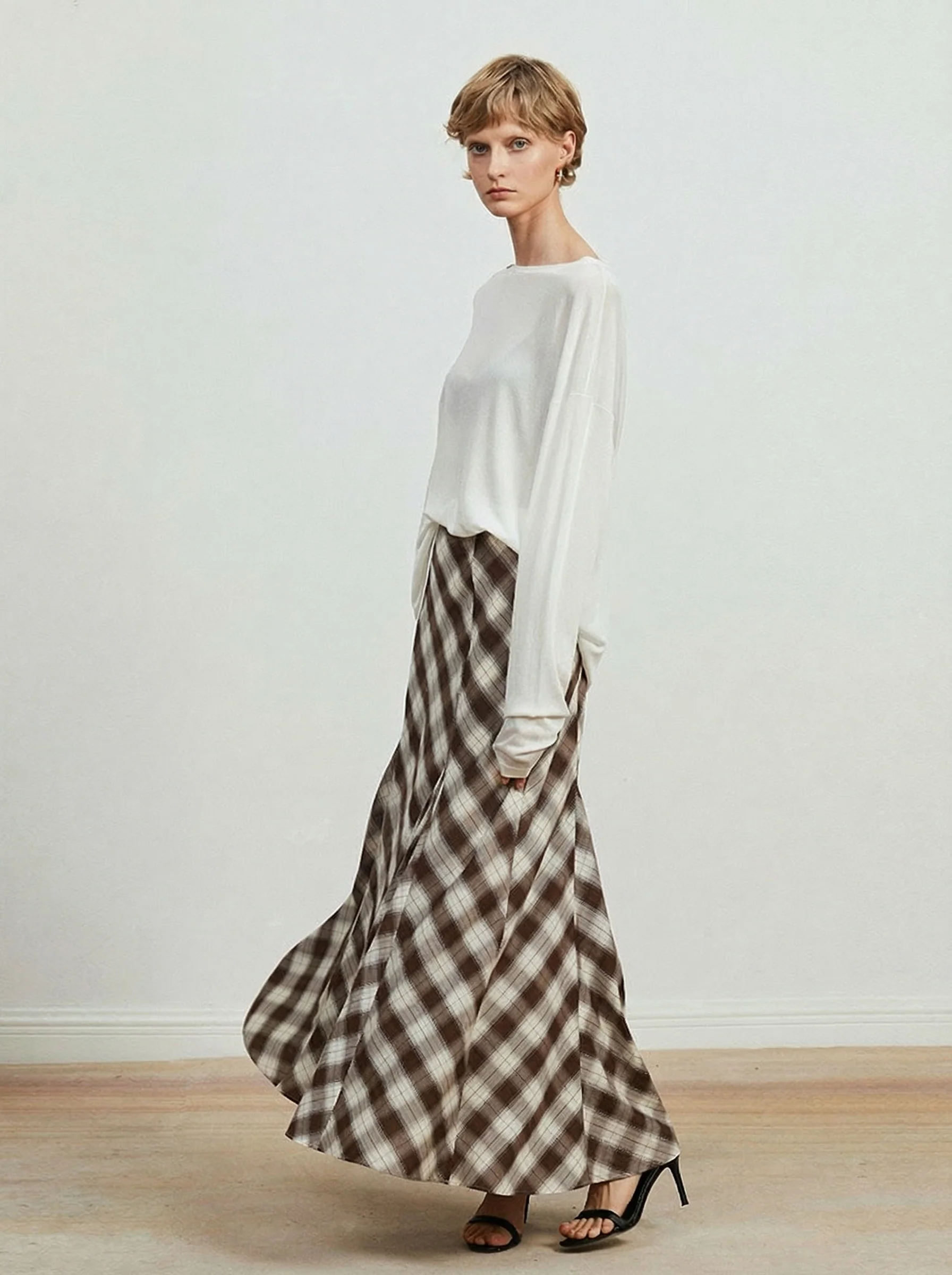 Plaid Maxi Skirt - Image 3