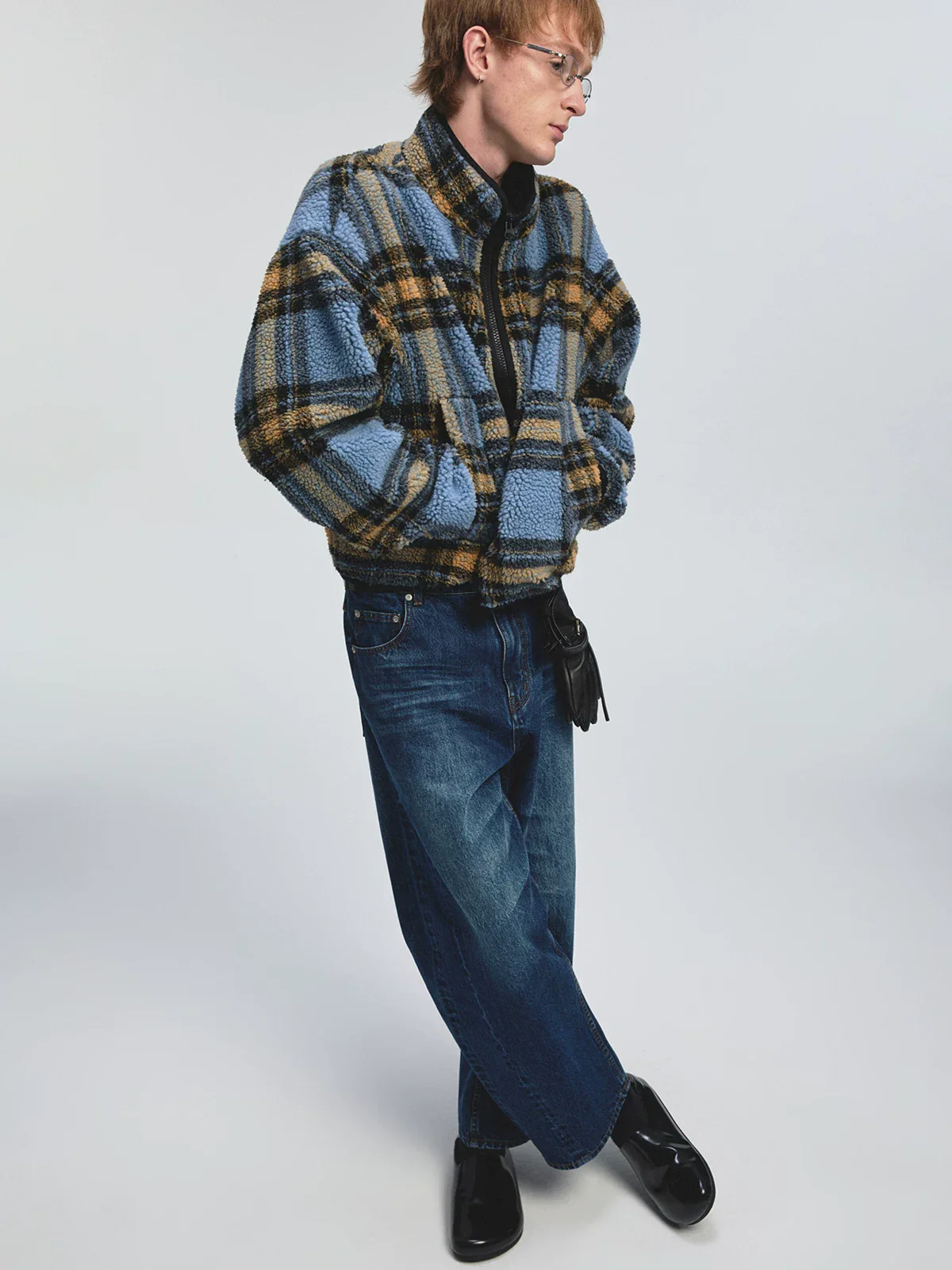 Plaid Sherpa Zip Jacket - Image 2