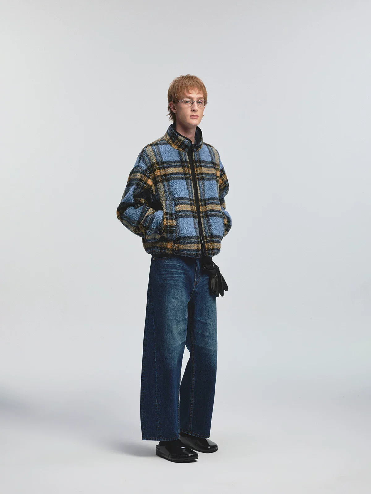 Plaid Sherpa Zip Jacket - Image 4