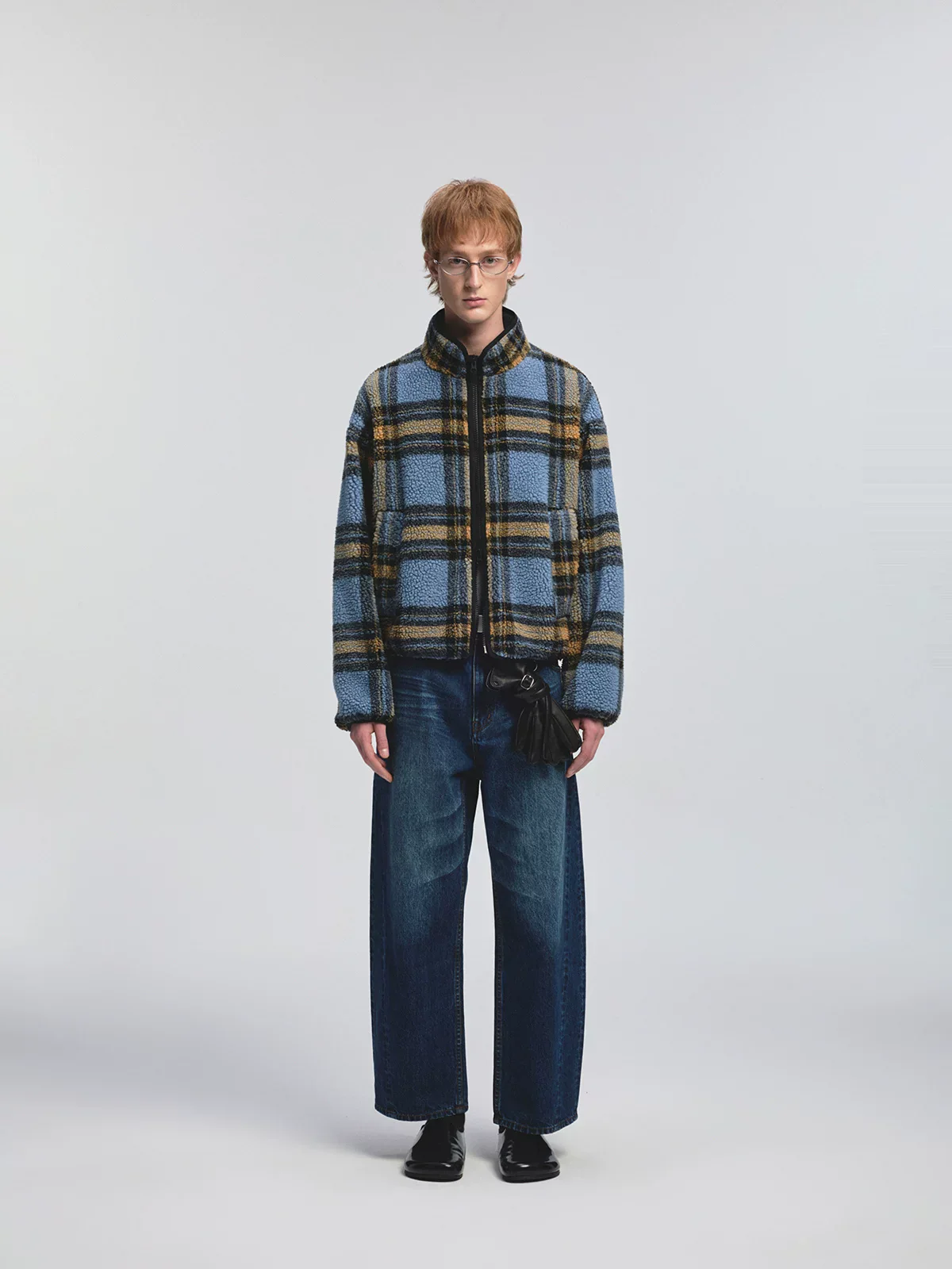 Plaid Sherpa Zip Jacket - Image 5