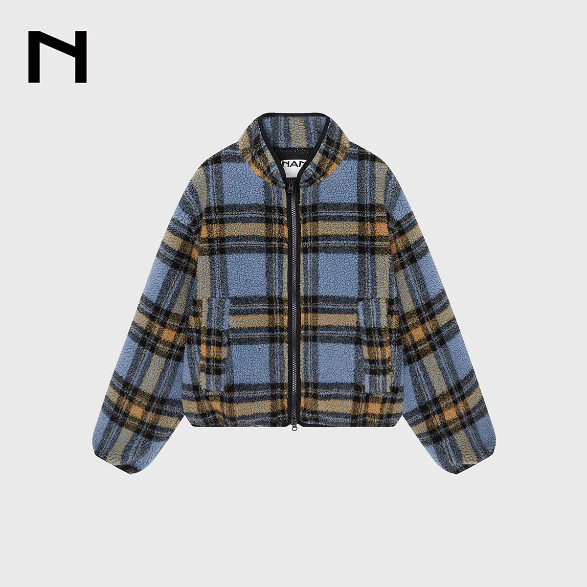 Plaid Sherpa Zip Jacket - Image 6