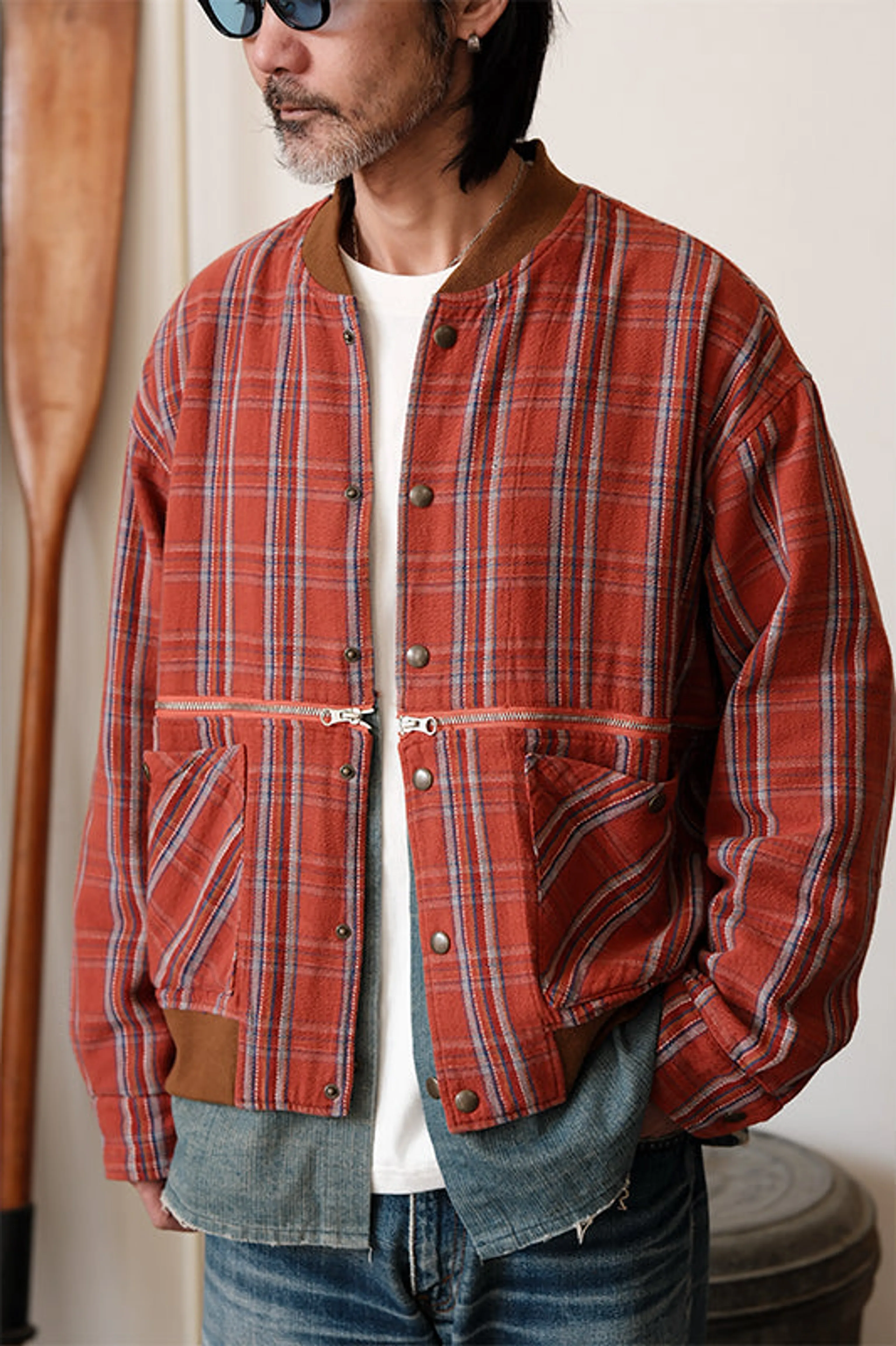 Plaid Tailored Jacket - Image 4