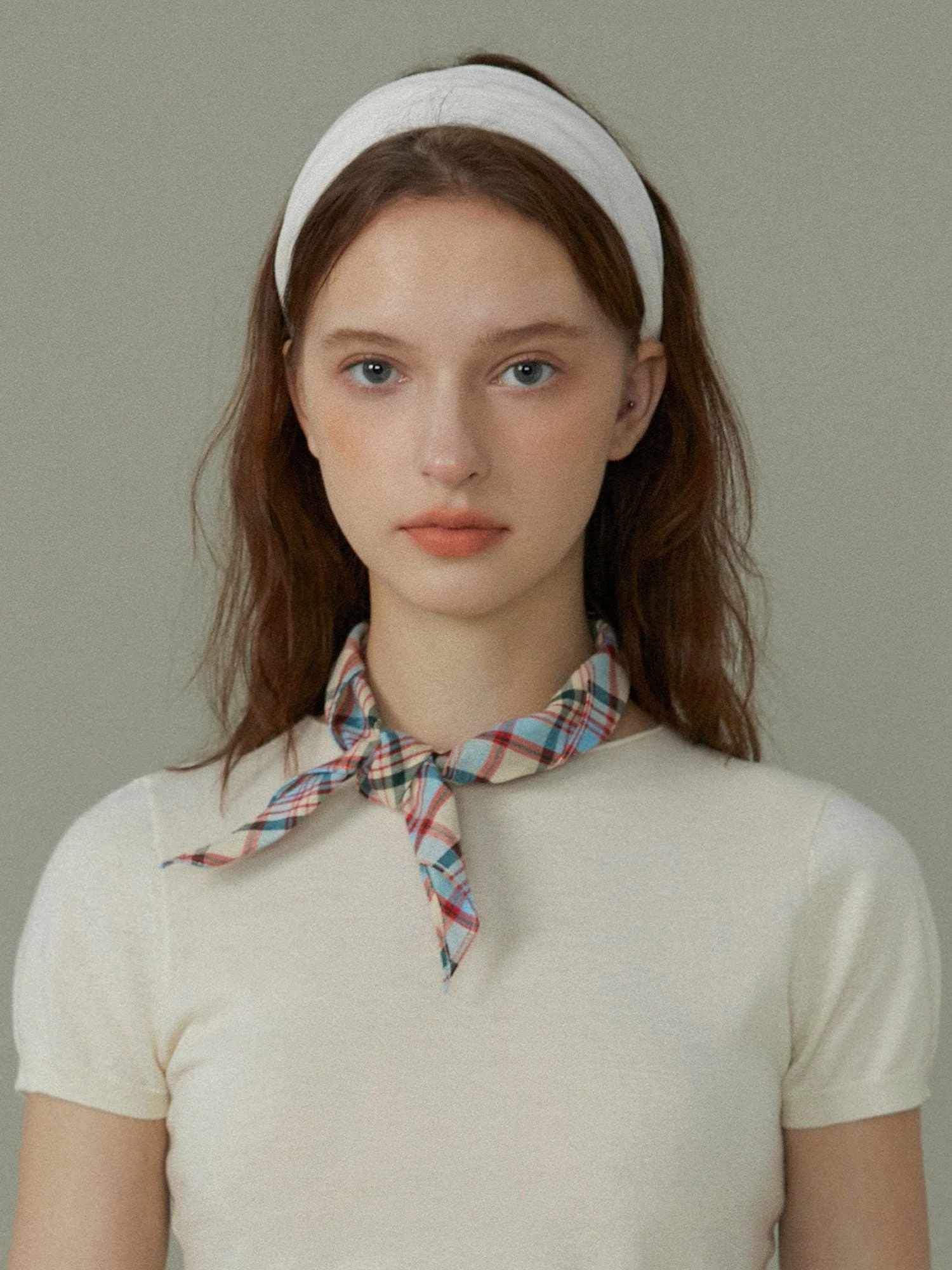 Plaid Triangle Scarf