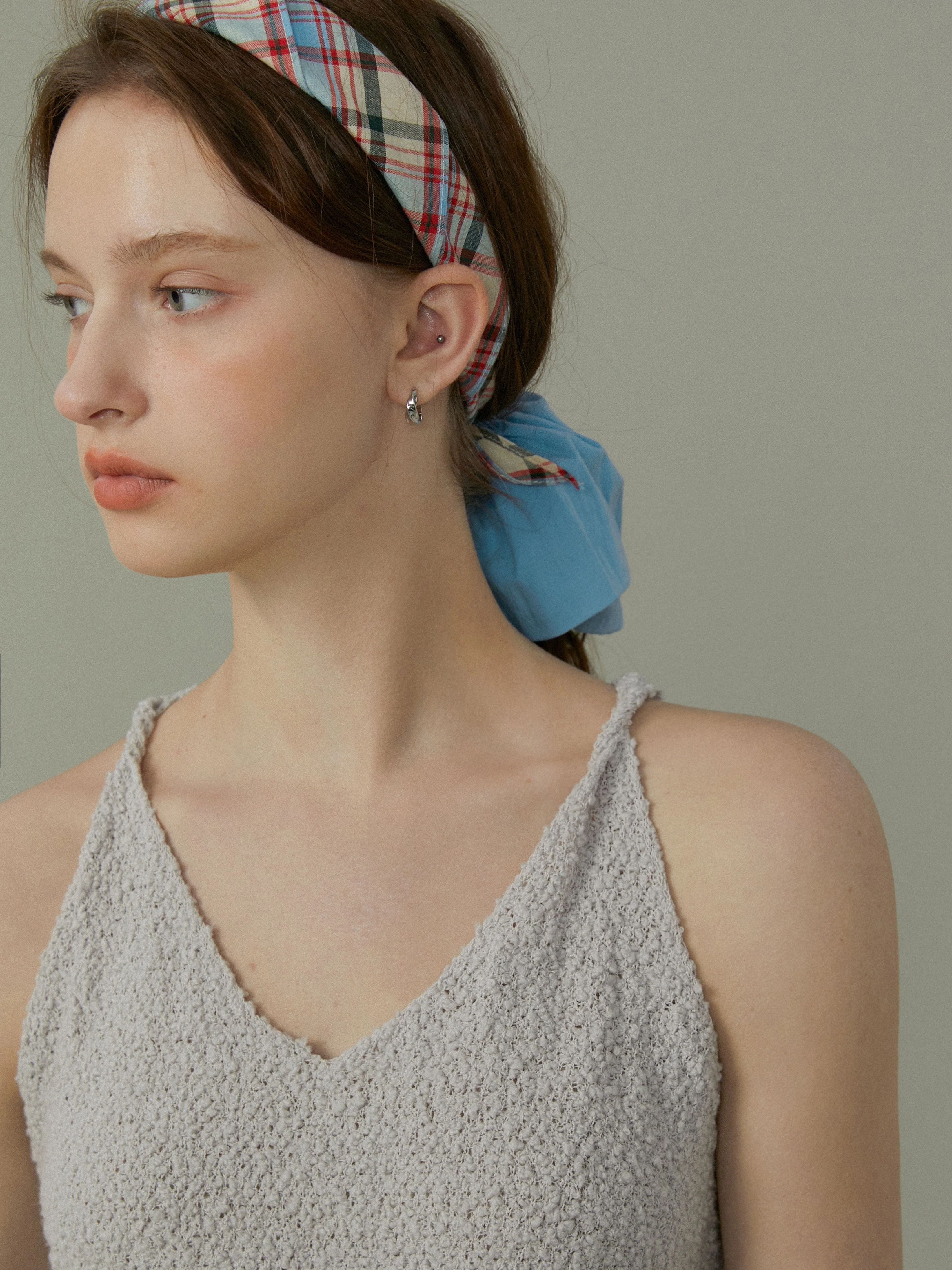 Plaid Triangle Scarf - Image 5