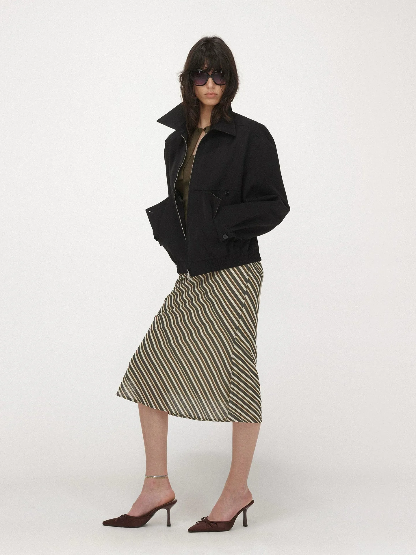 Plaid-Trim Zip Jacket - Image 2