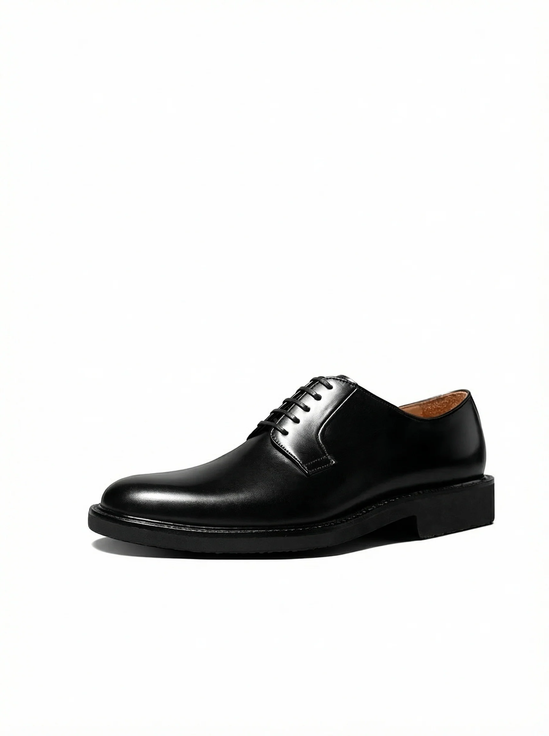 Plain-Toe Derby — Top-Grain Calf Leather