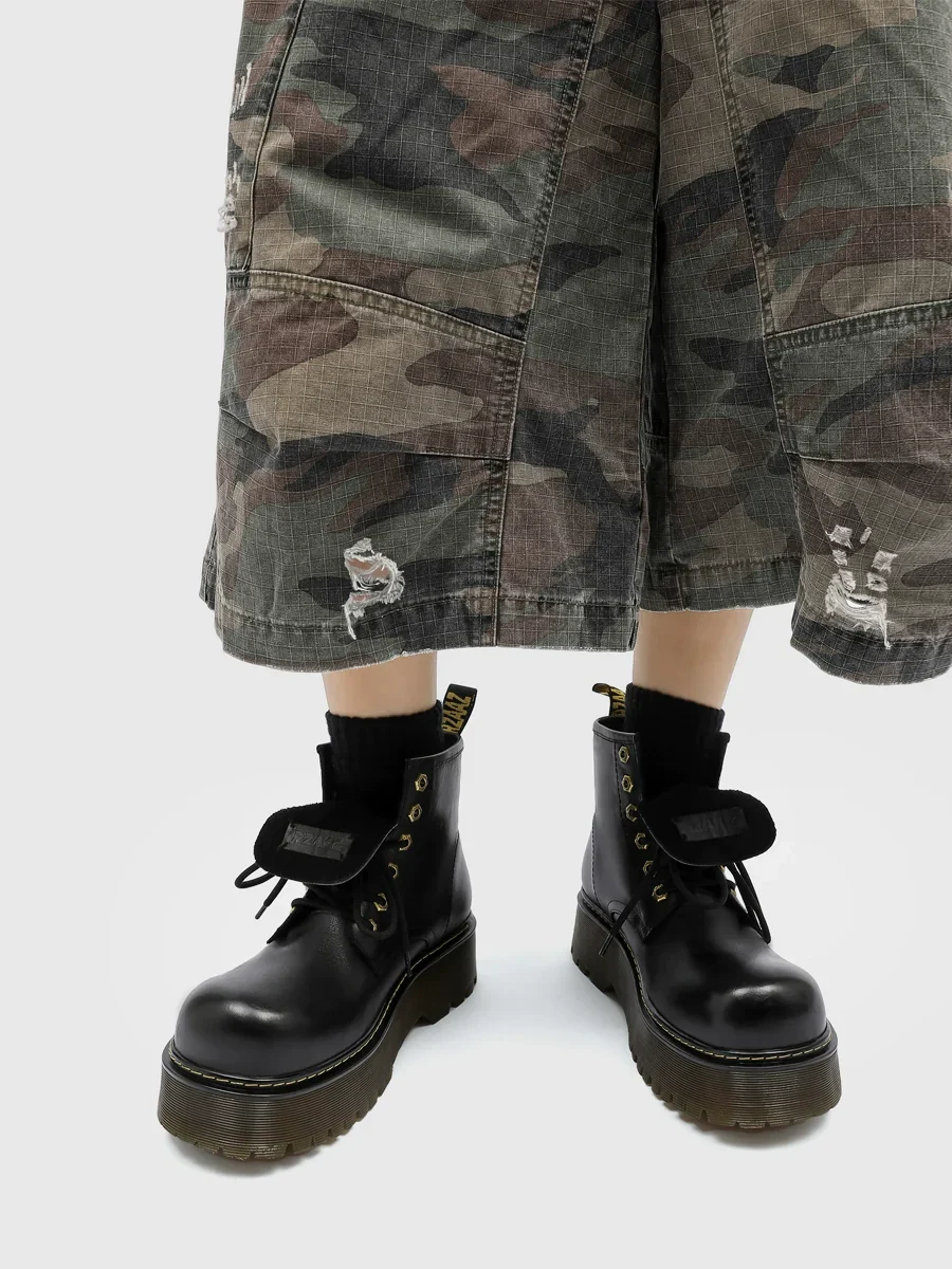 Platform Leather Ankle Boots - Image 4