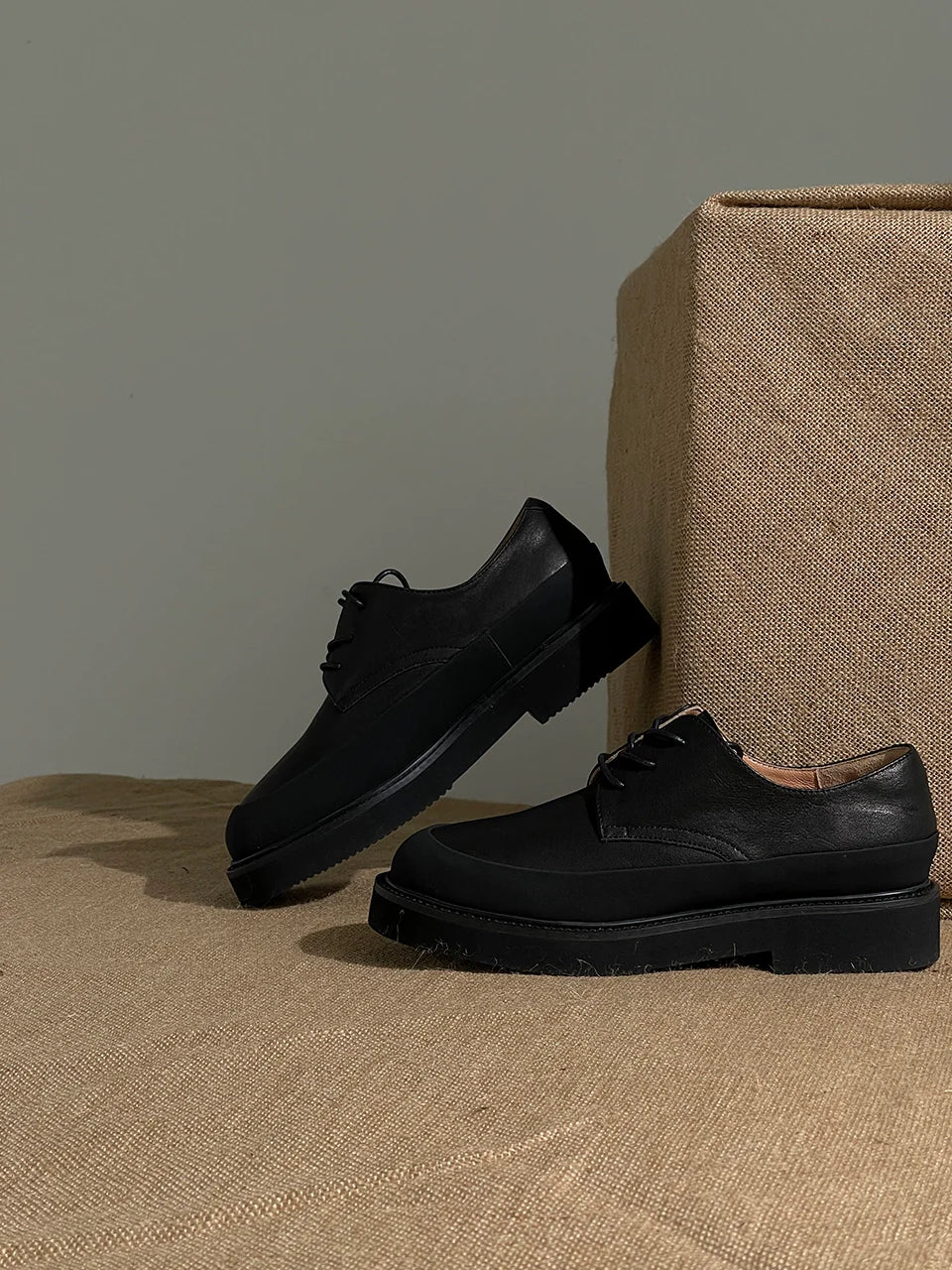 Platform Leather Derby