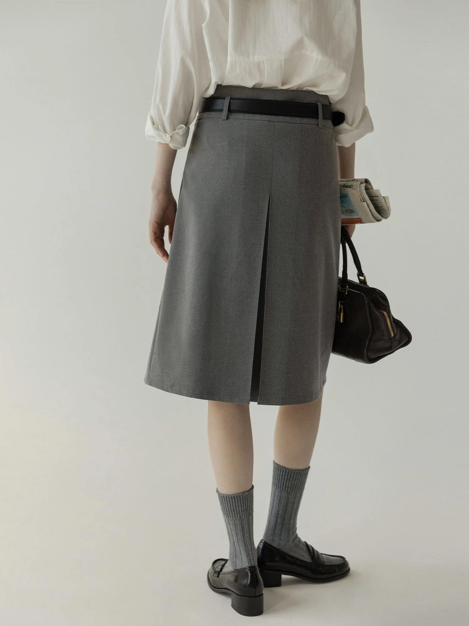 Pleated A-Line Skirt - Image 5