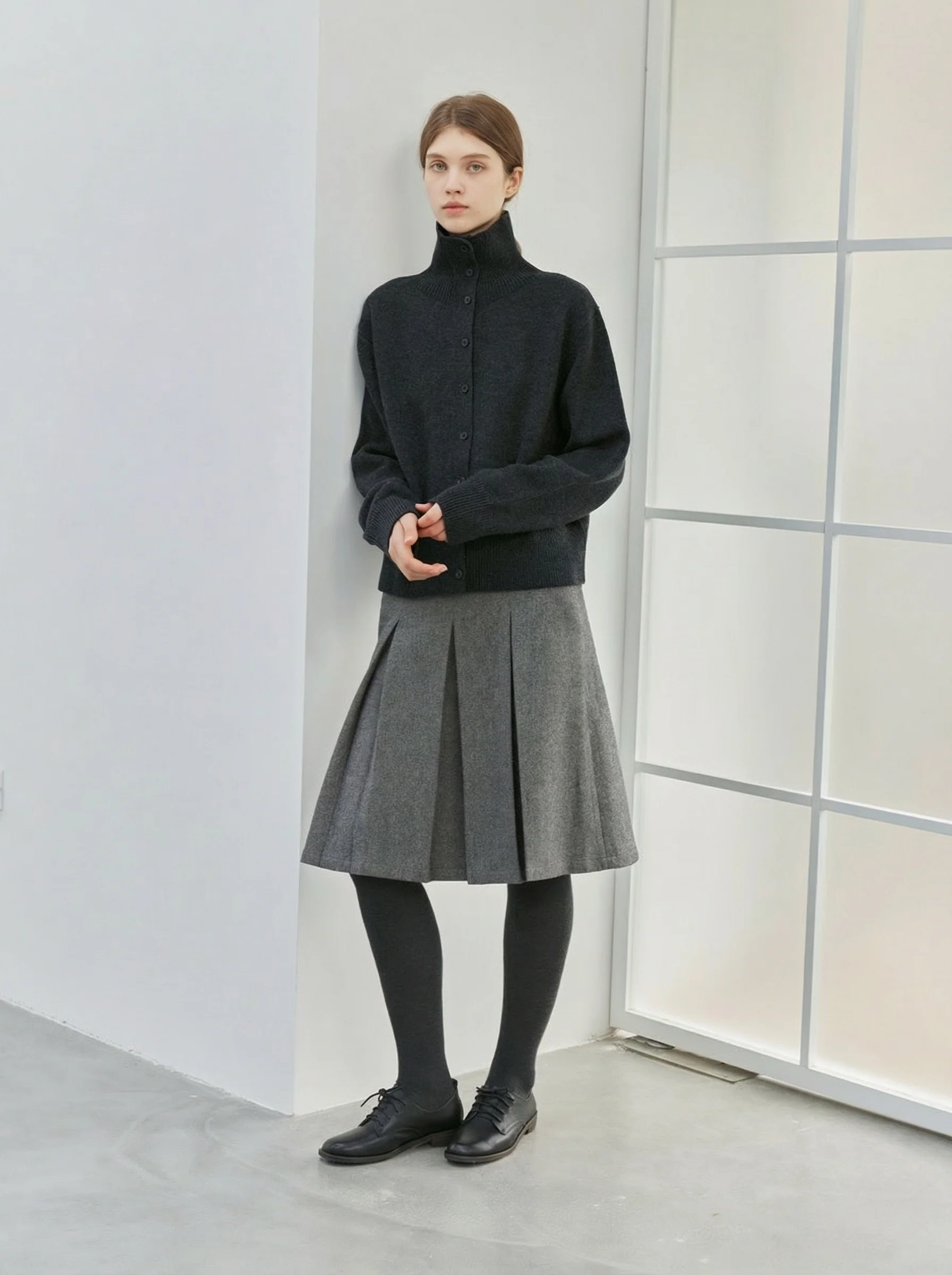Pleated A-Line Skirt - Image 3