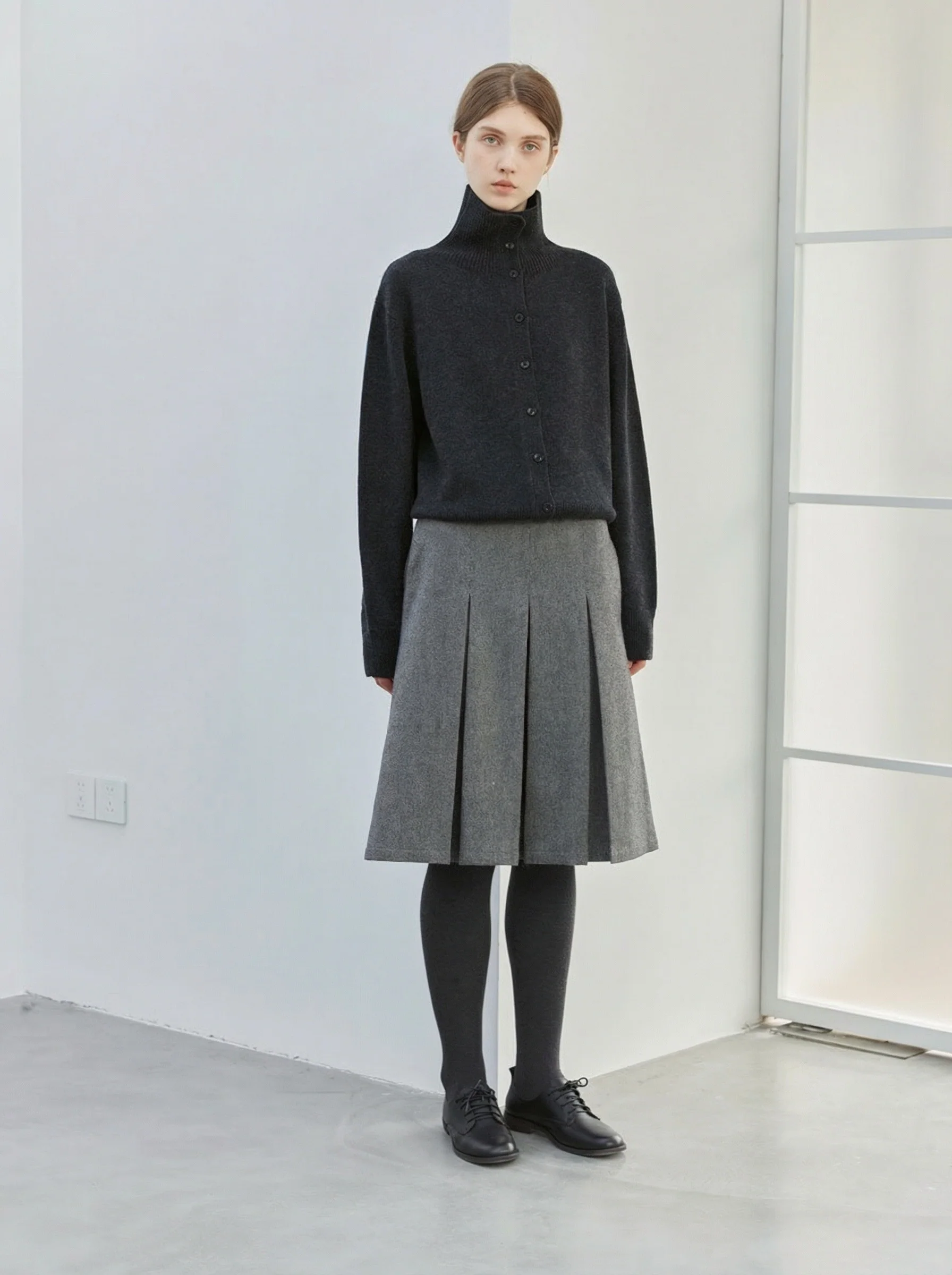 Pleated A-Line Skirt - Image 5
