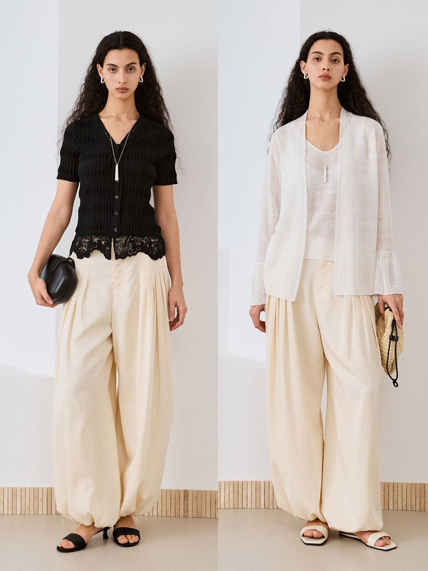 Pleated Balloon Pants - Image 4