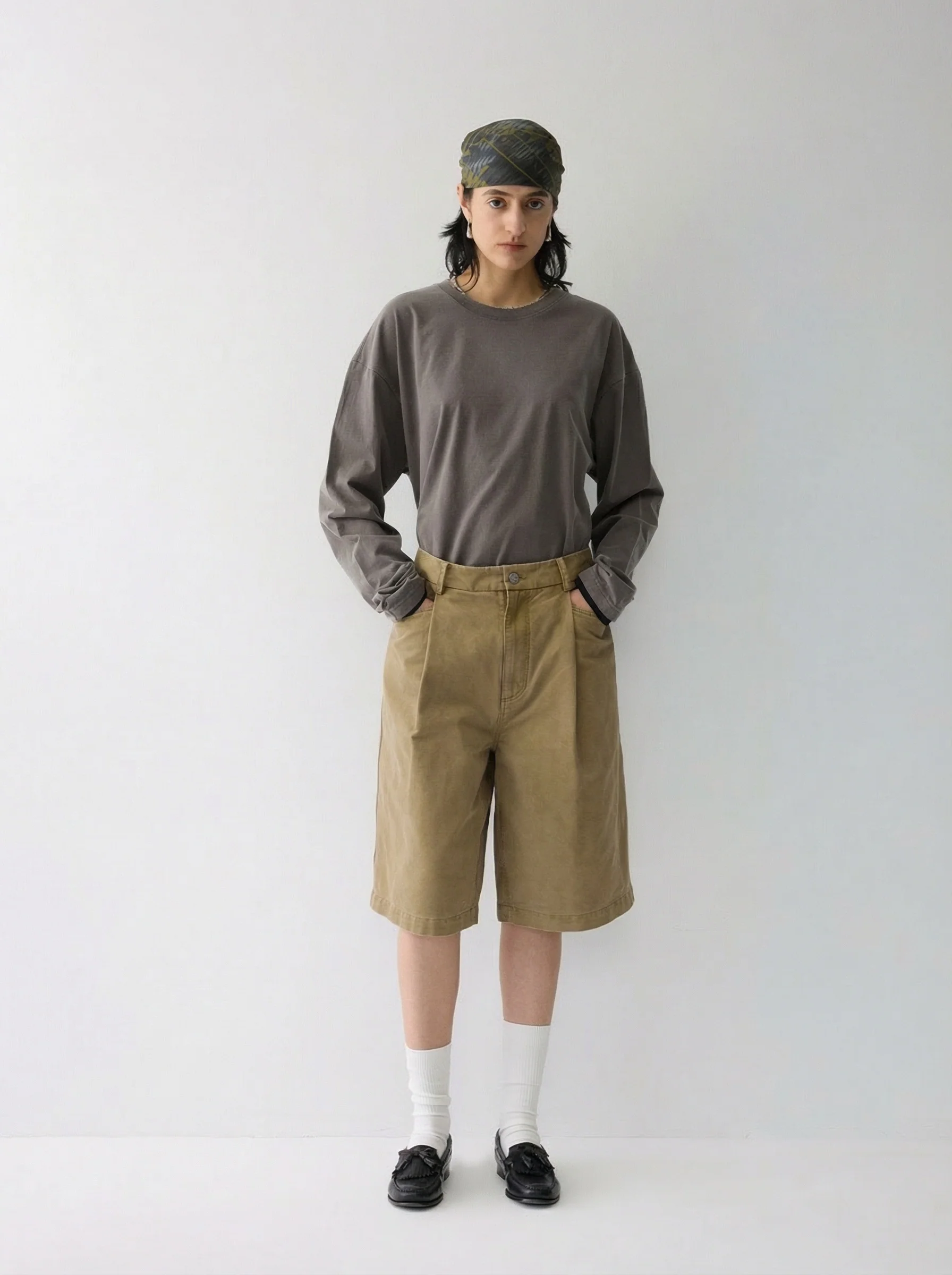 Pleated Bermuda Shorts - Image 2