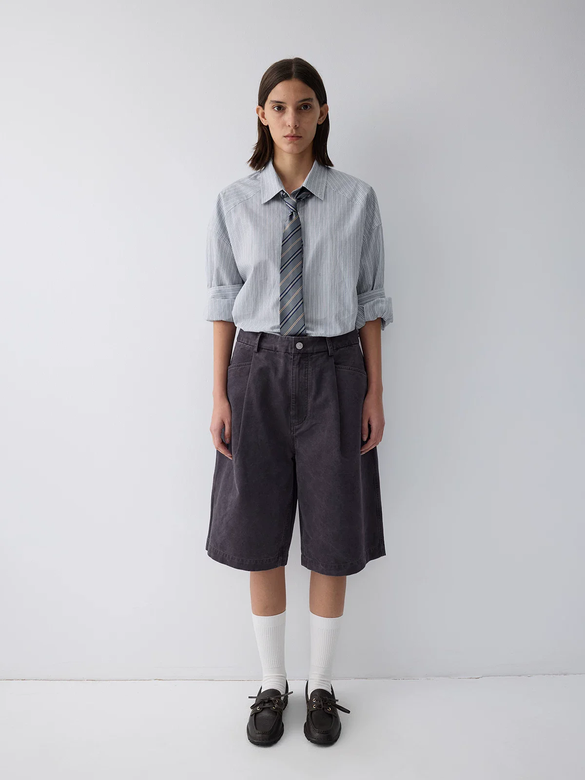 Pleated Bermuda Shorts - Image 8