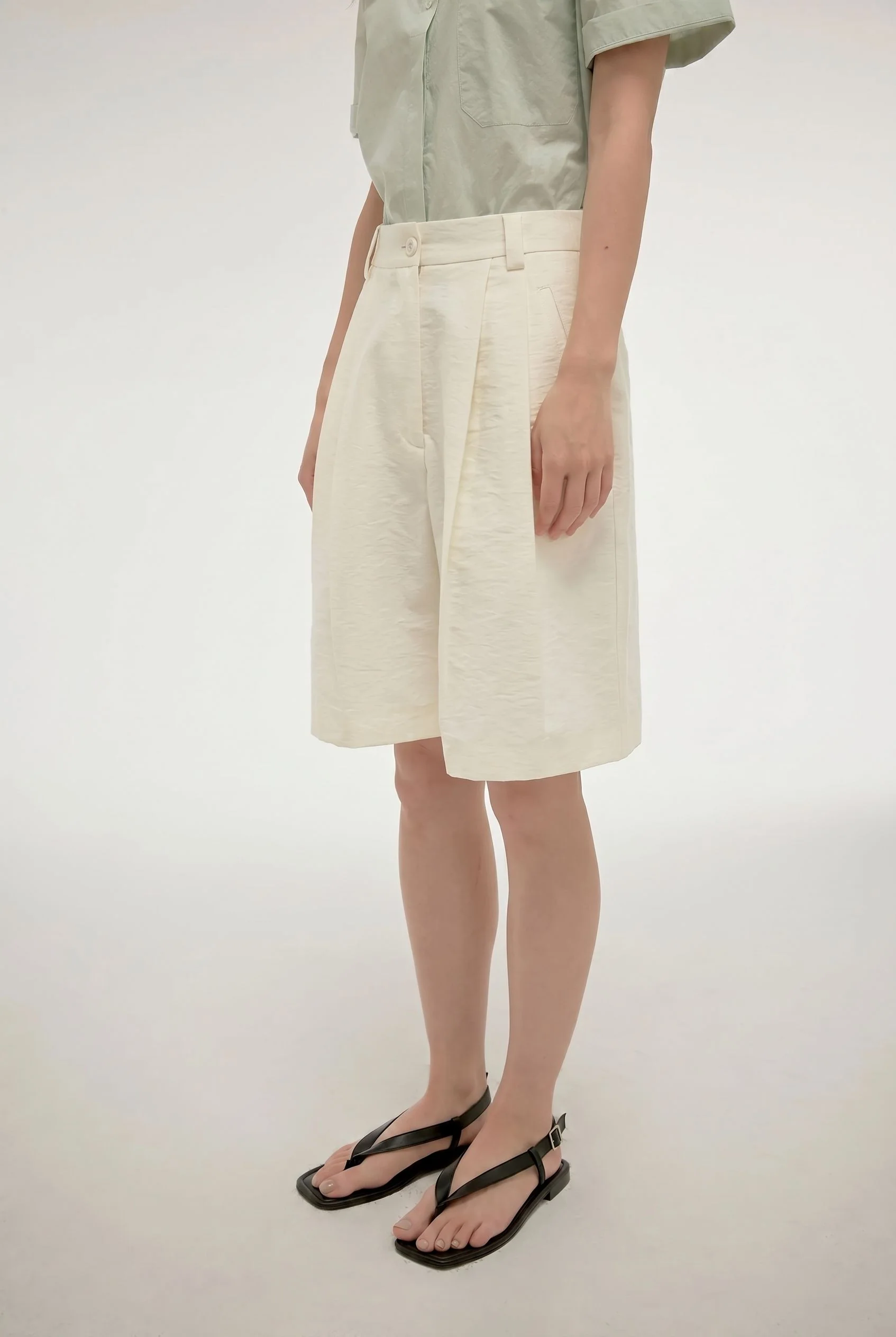 Pleated Bermuda Shorts - Image 2