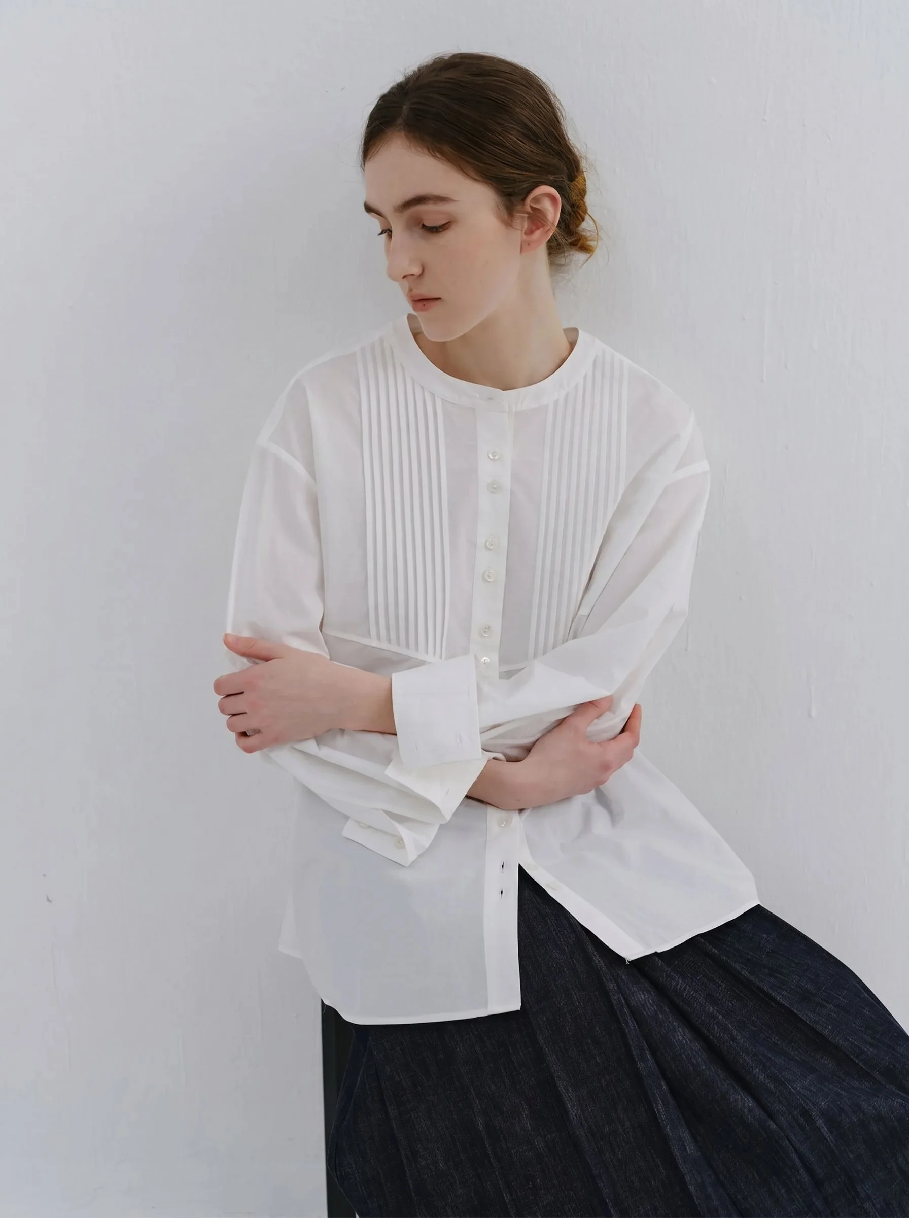 Pleated Bib Shirt - Image 3