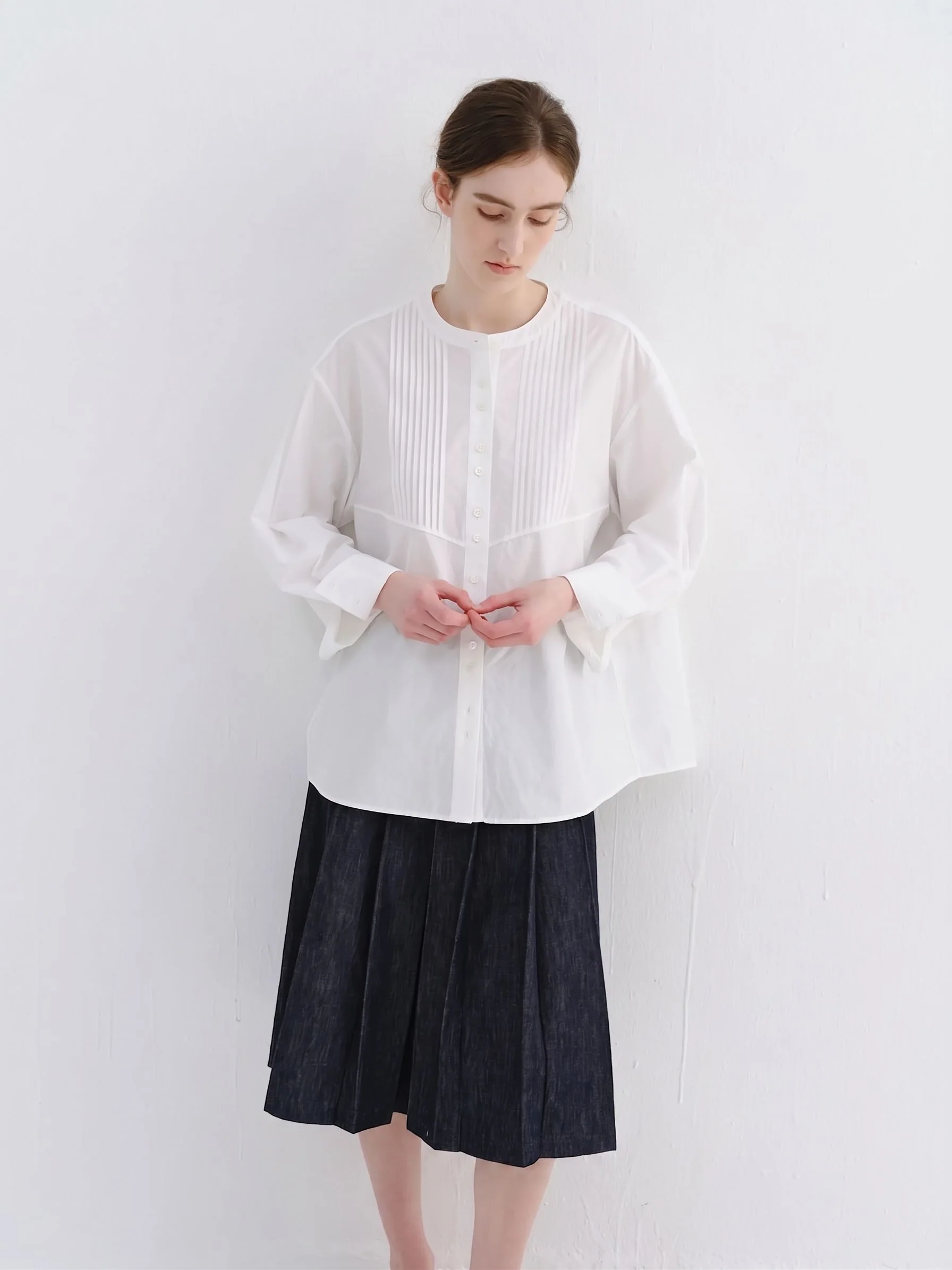 Pleated Bib Shirt - Image 4