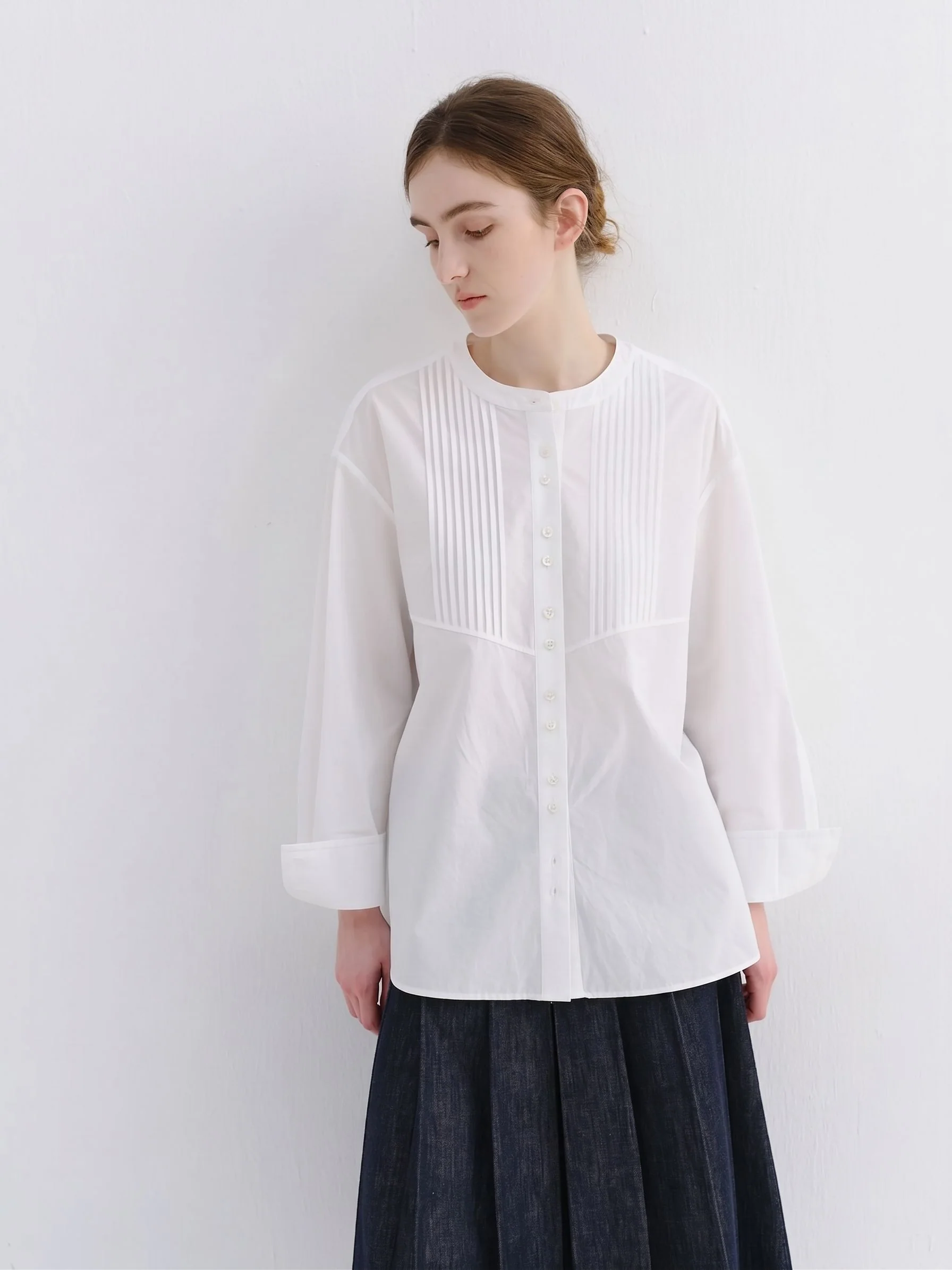 Pleated Bib Shirt - Image 5