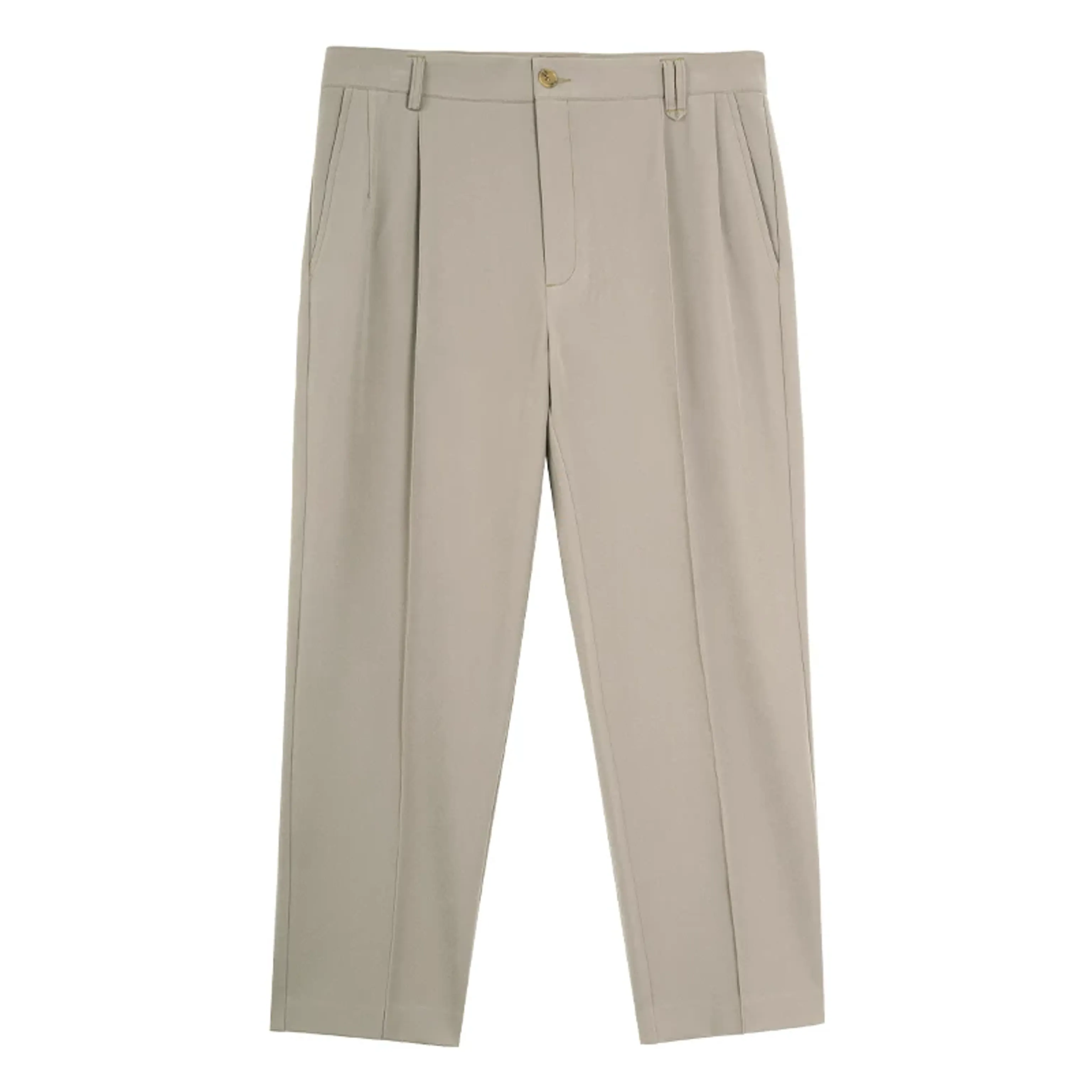 Pleated Cropped Trousers - Image 5