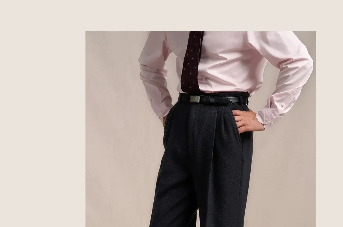 Pleated Cuffed Trousers - Image 5