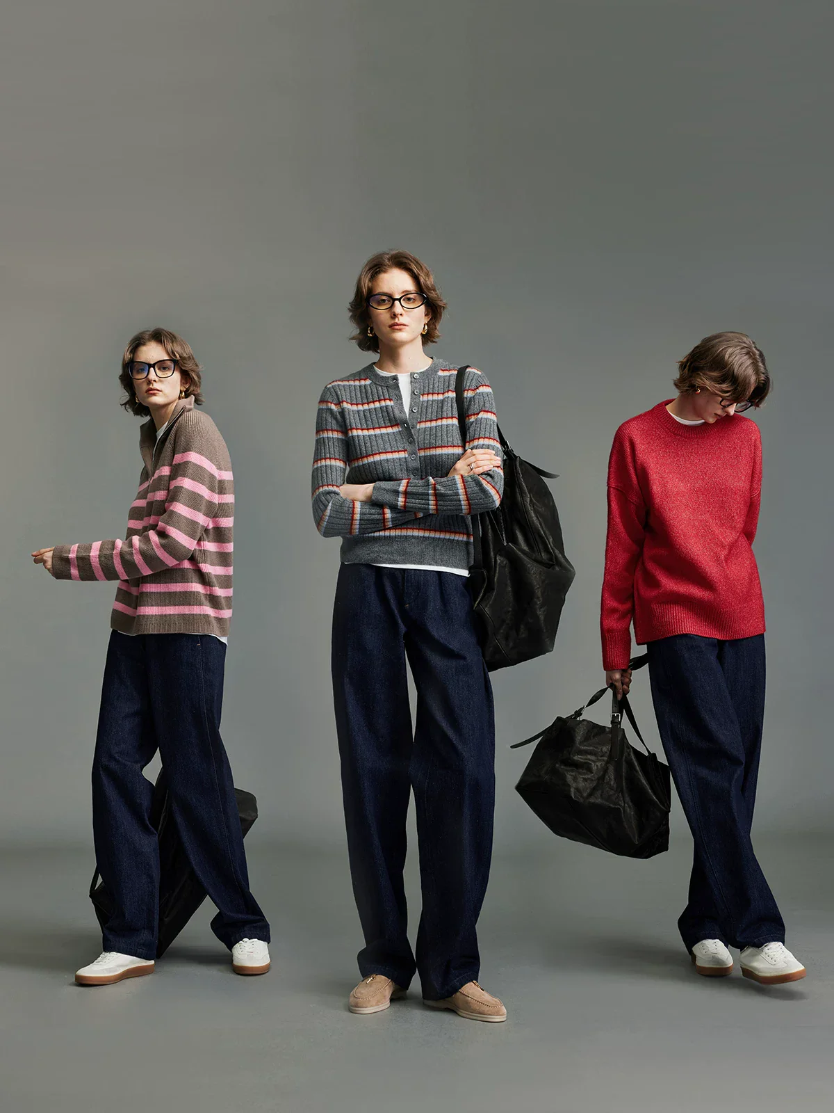 Pleated Denim Trousers - Image 2