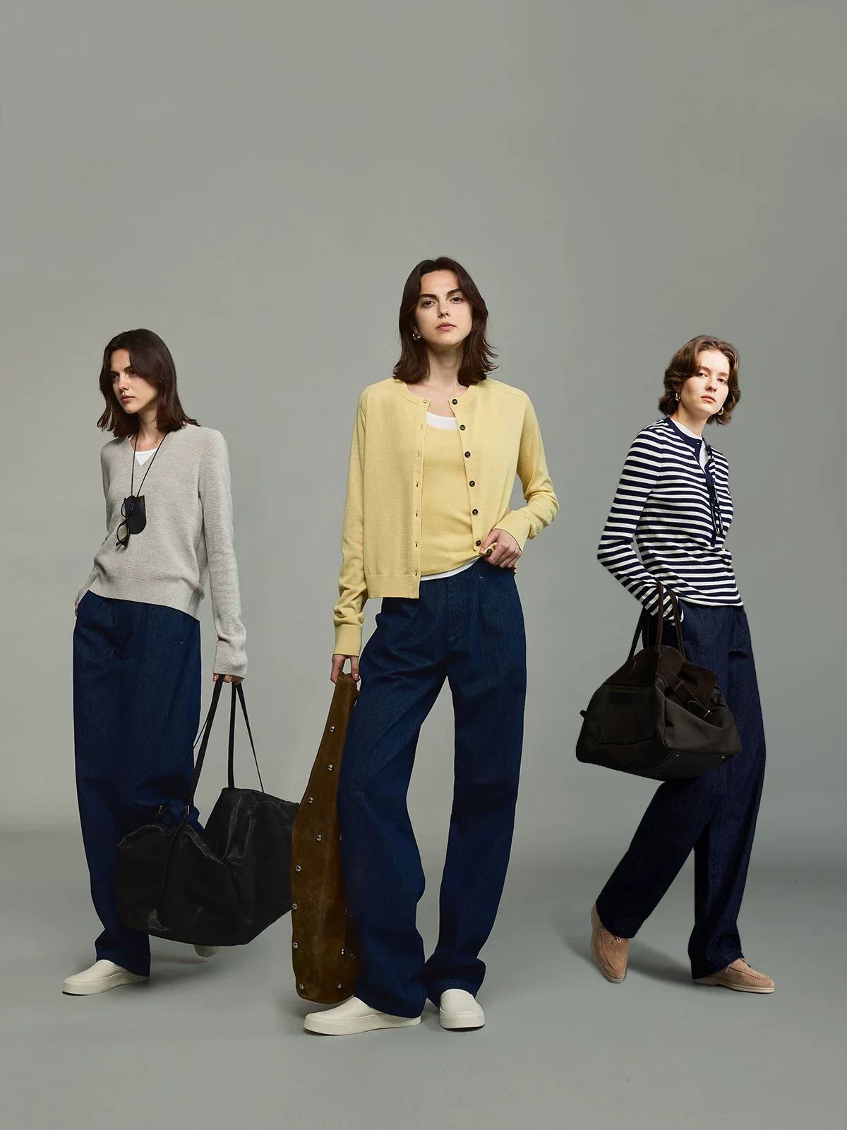 Pleated Denim Trousers - Image 3