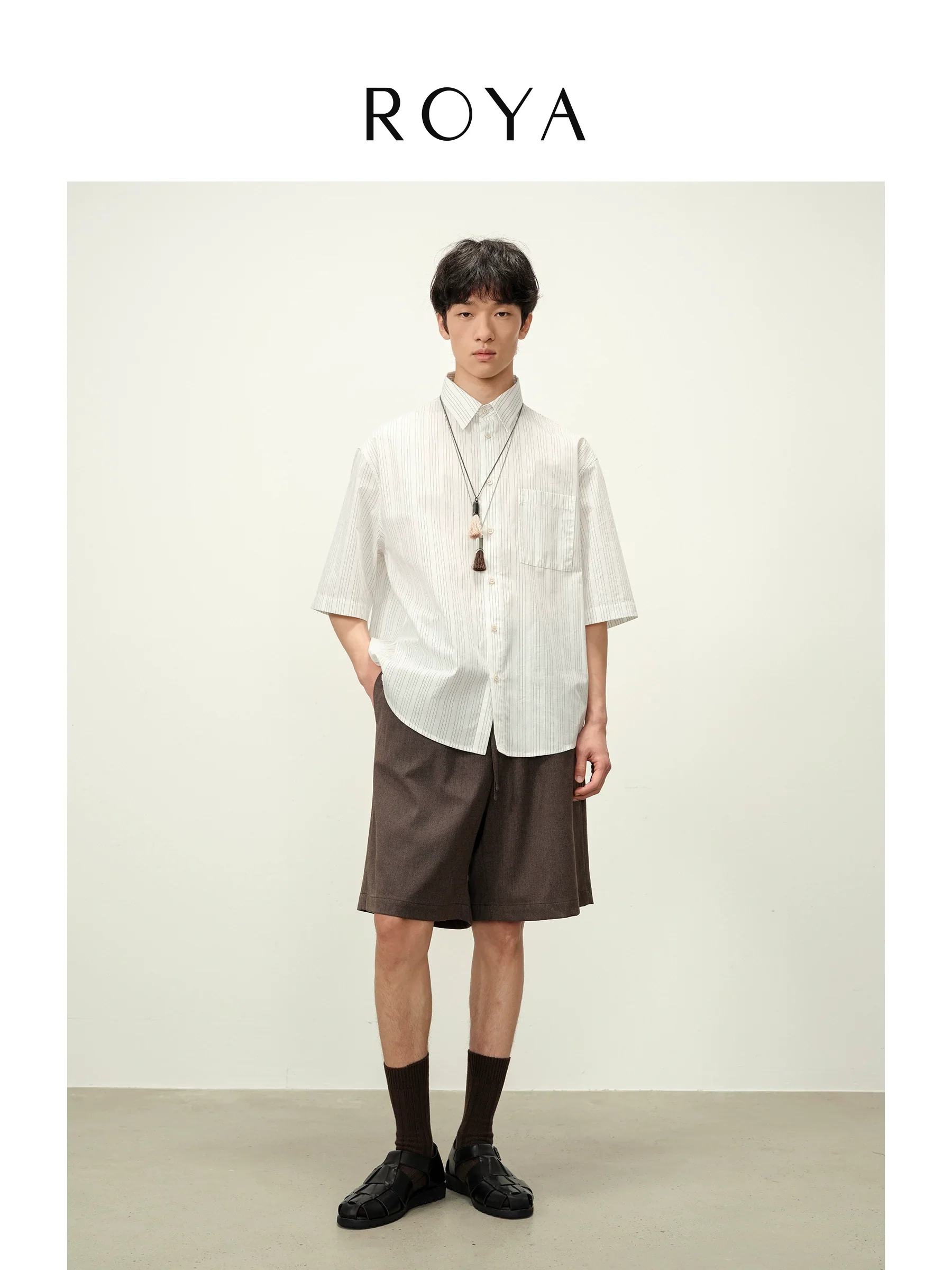 Pleated Drawstring Bermuda Shorts - Image 4