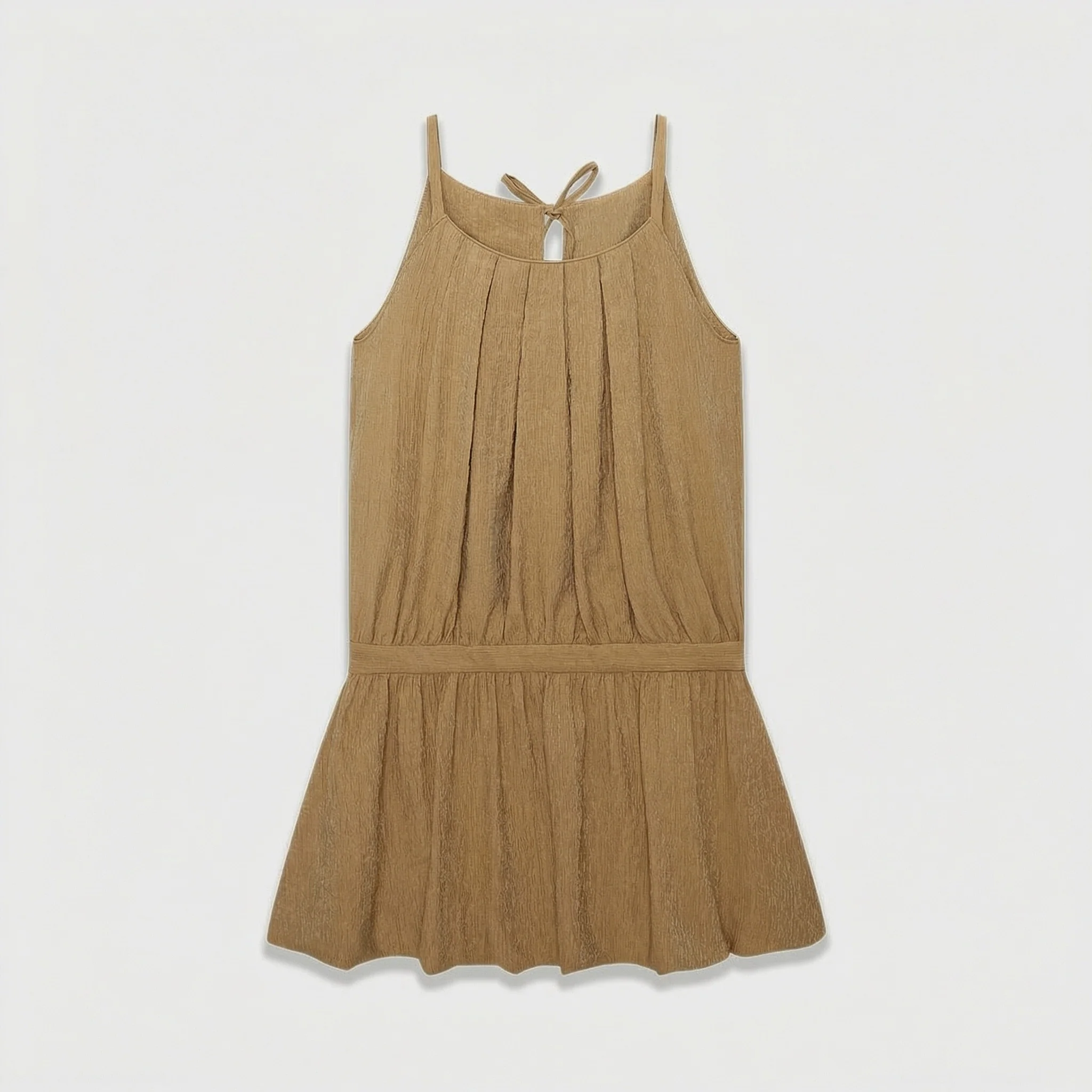 Pleated Drop-Waist Tulip-Hem Mini Dress - Image 7