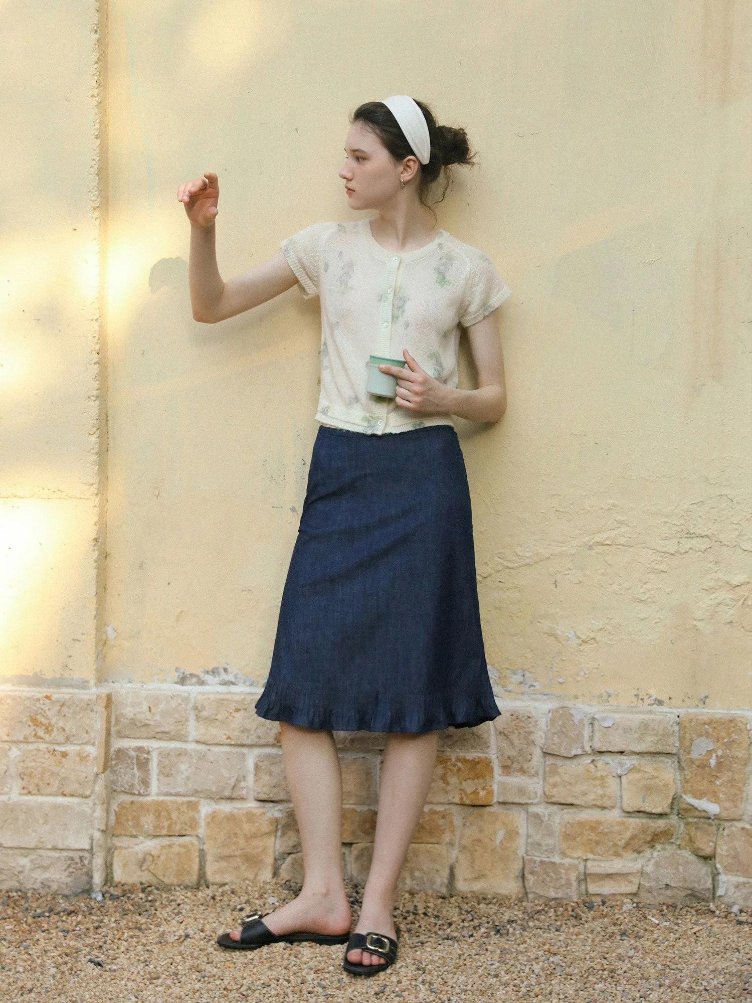 Pleated Fishtail Skirt - Image 2