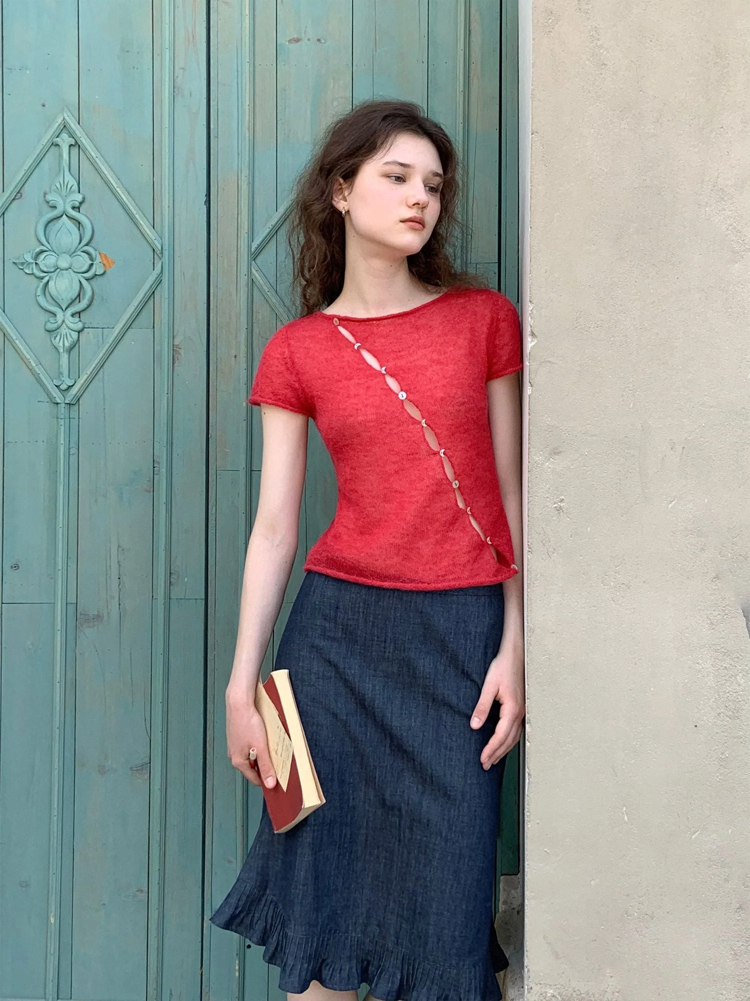 Pleated Fishtail Skirt - Image 5