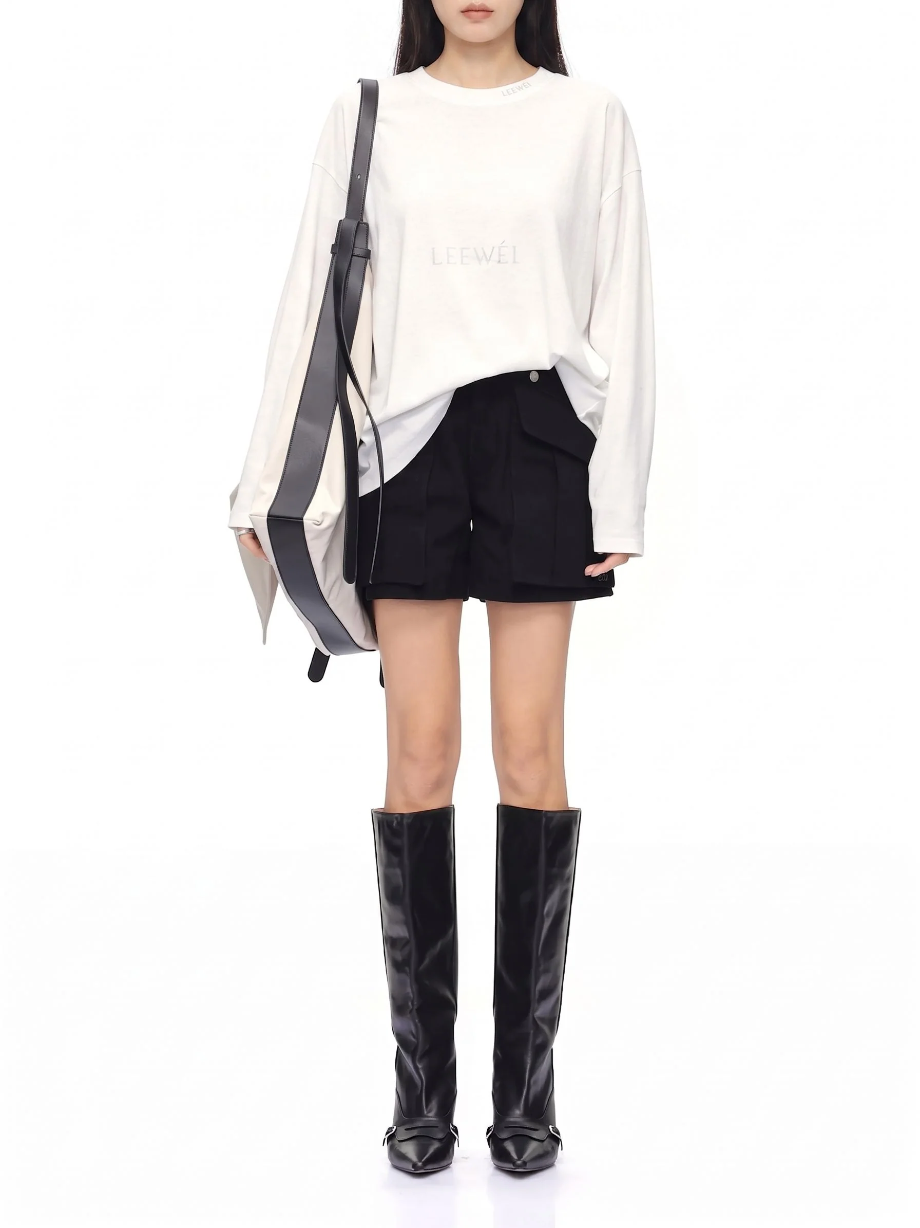 Pleated Flap Shorts