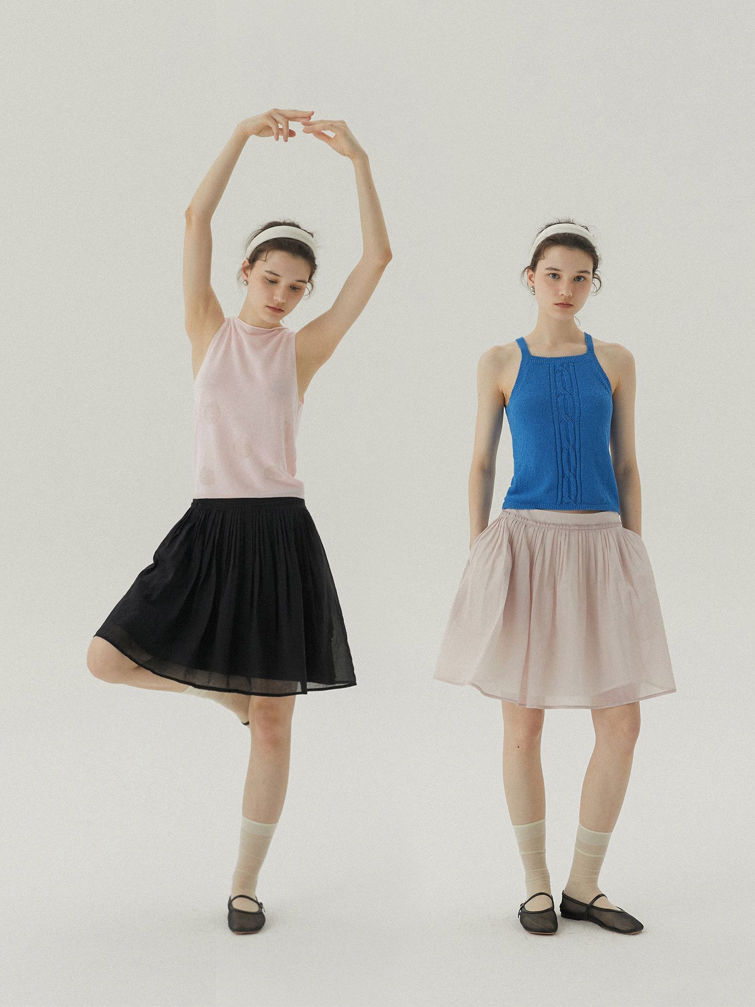 Pleated Gauze Mini Skirt - Image 4