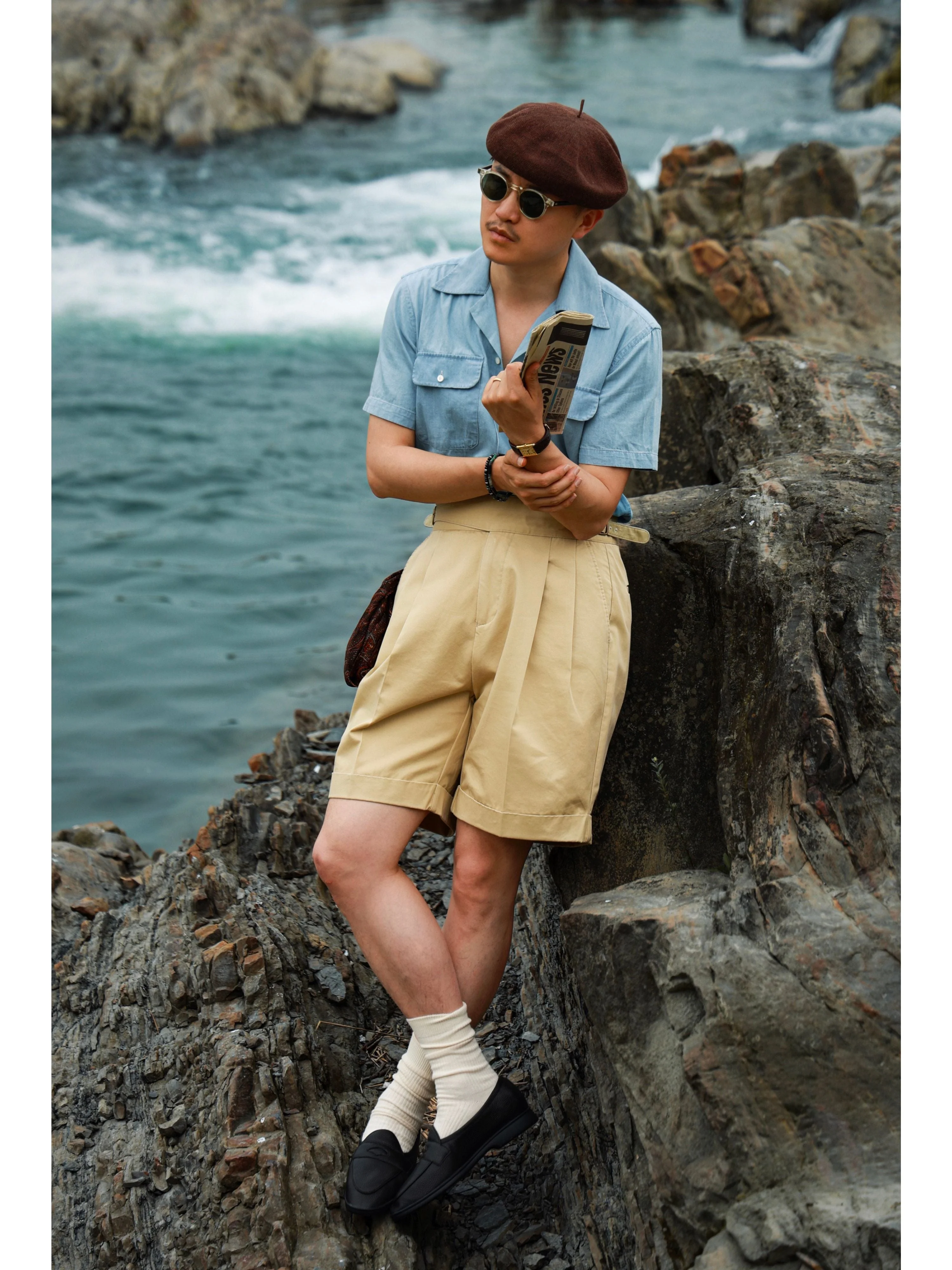Pleated Gurkha Shorts