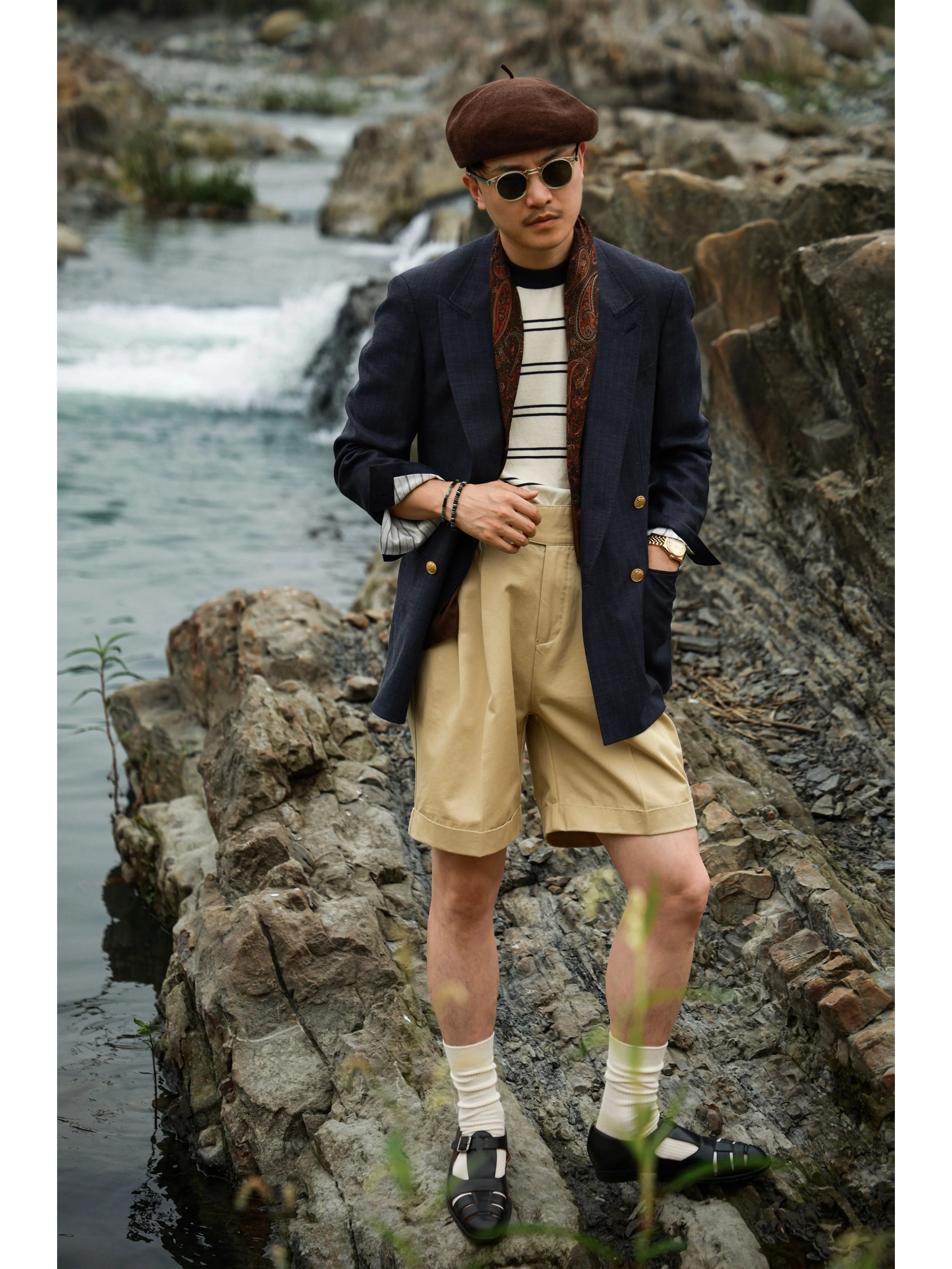 Pleated Gurkha Shorts - Image 3
