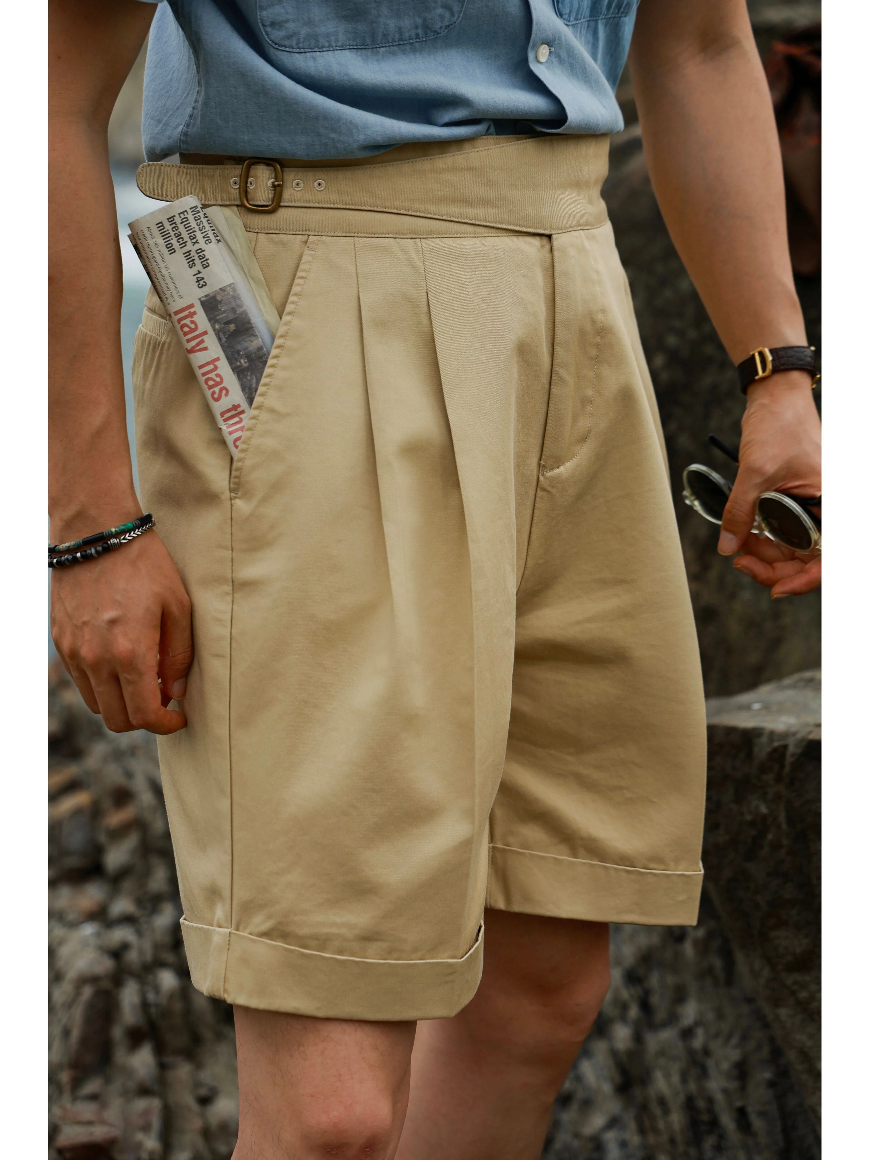 Pleated Gurkha Shorts - Image 4