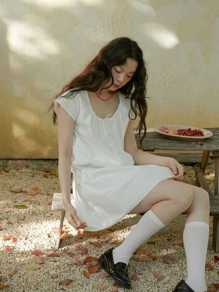 Pleated Hem Mini Dress - Image 2