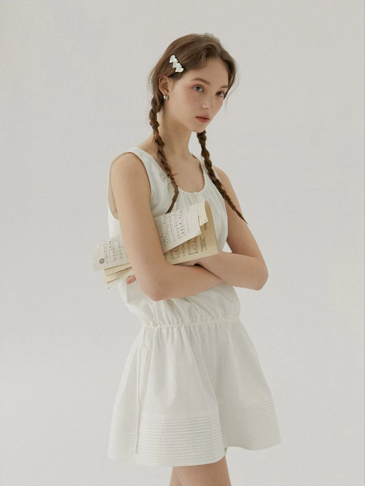 Pleated Hem Mini Dress - Image 4