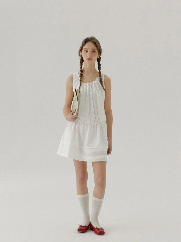 Pleated Hem Mini Dress - Image 5