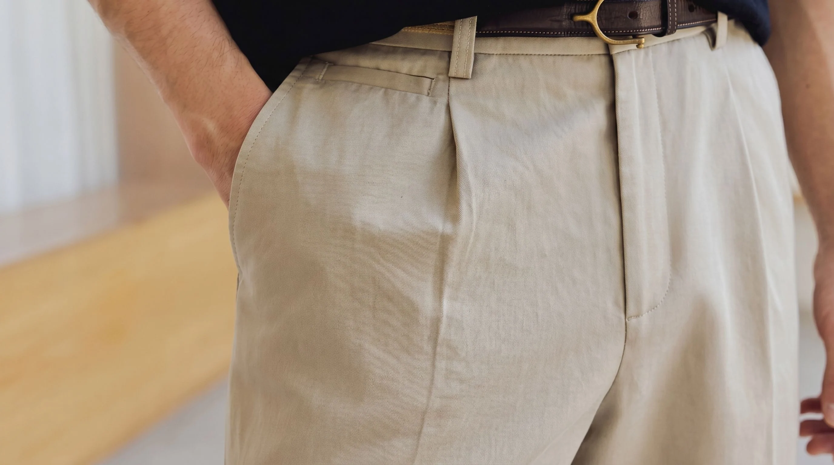 Pleated Khaki Trousers - Image 6