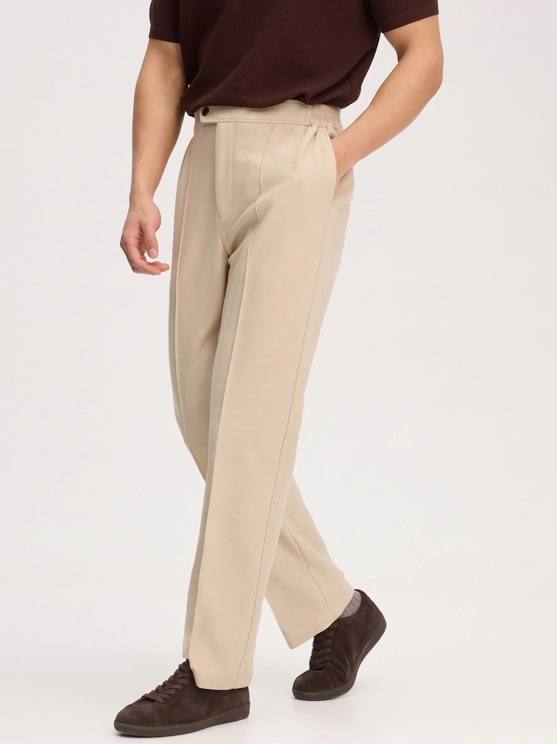 Pleated Knit Trousers - Image 3